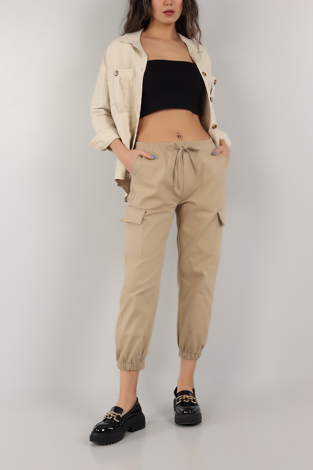 Taş Gabardin Jogger Bayan Pantolon 158555