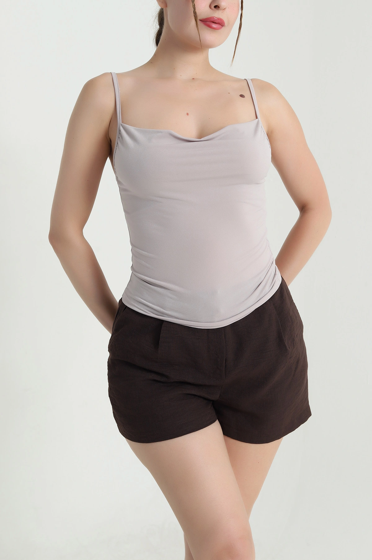 Taş İp Askılı Sandy Kadın Bluz 476483