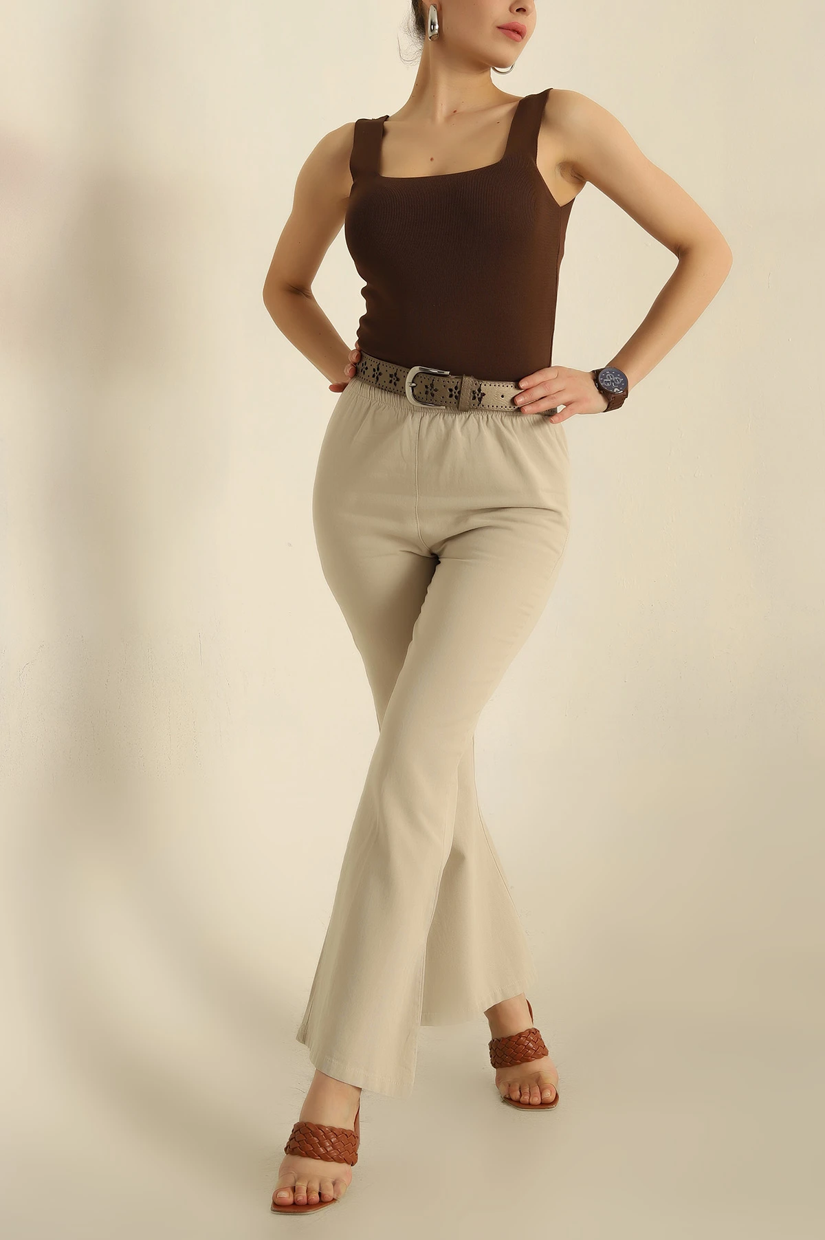 Taş İspanyol Paça Gabardin Pantolon 258560