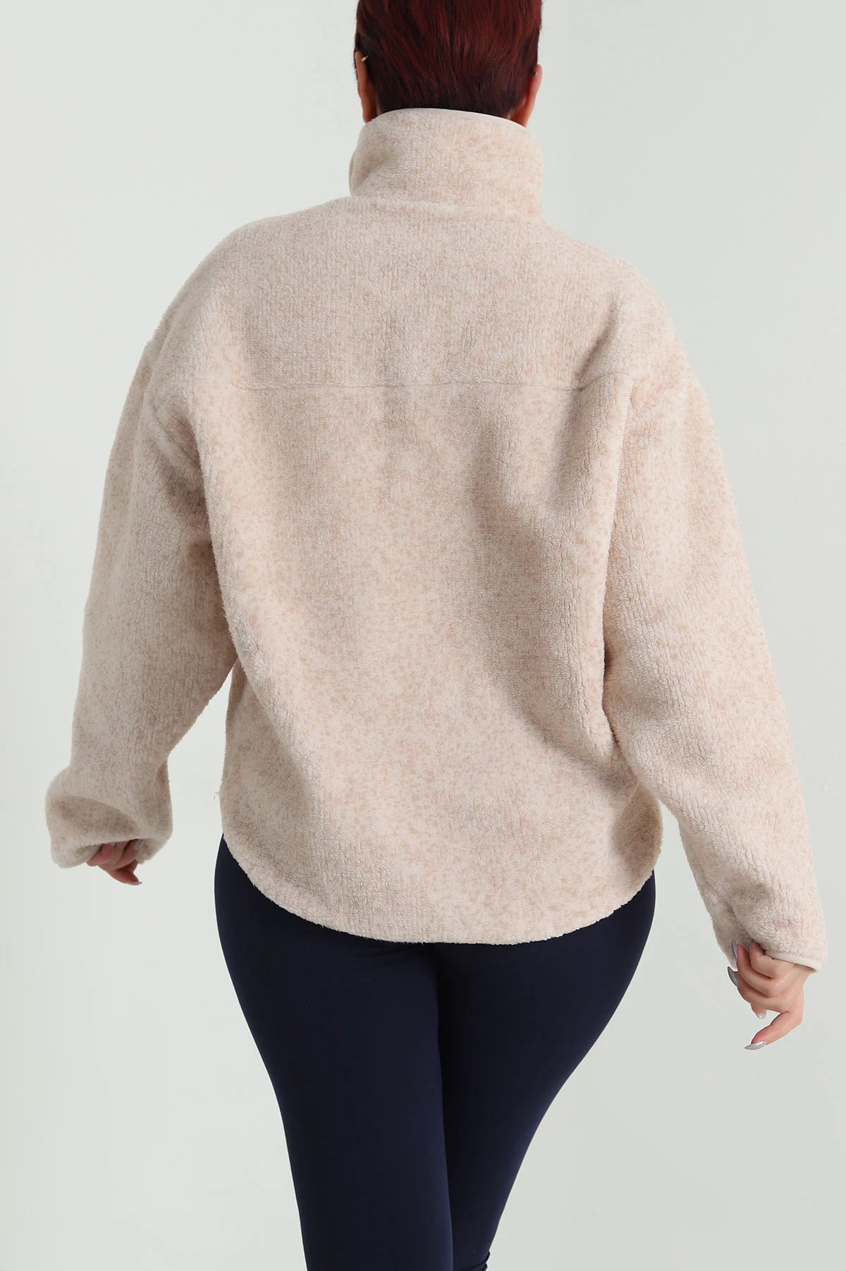 Taş Kangru Cep Detay Teddy Kadın Sweat 482461
