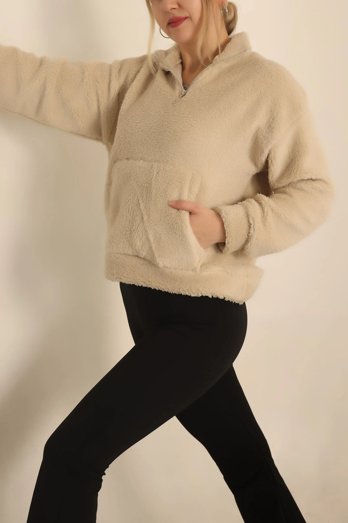 Taş Kanguru Cepli Yumoş Sweat 231698
