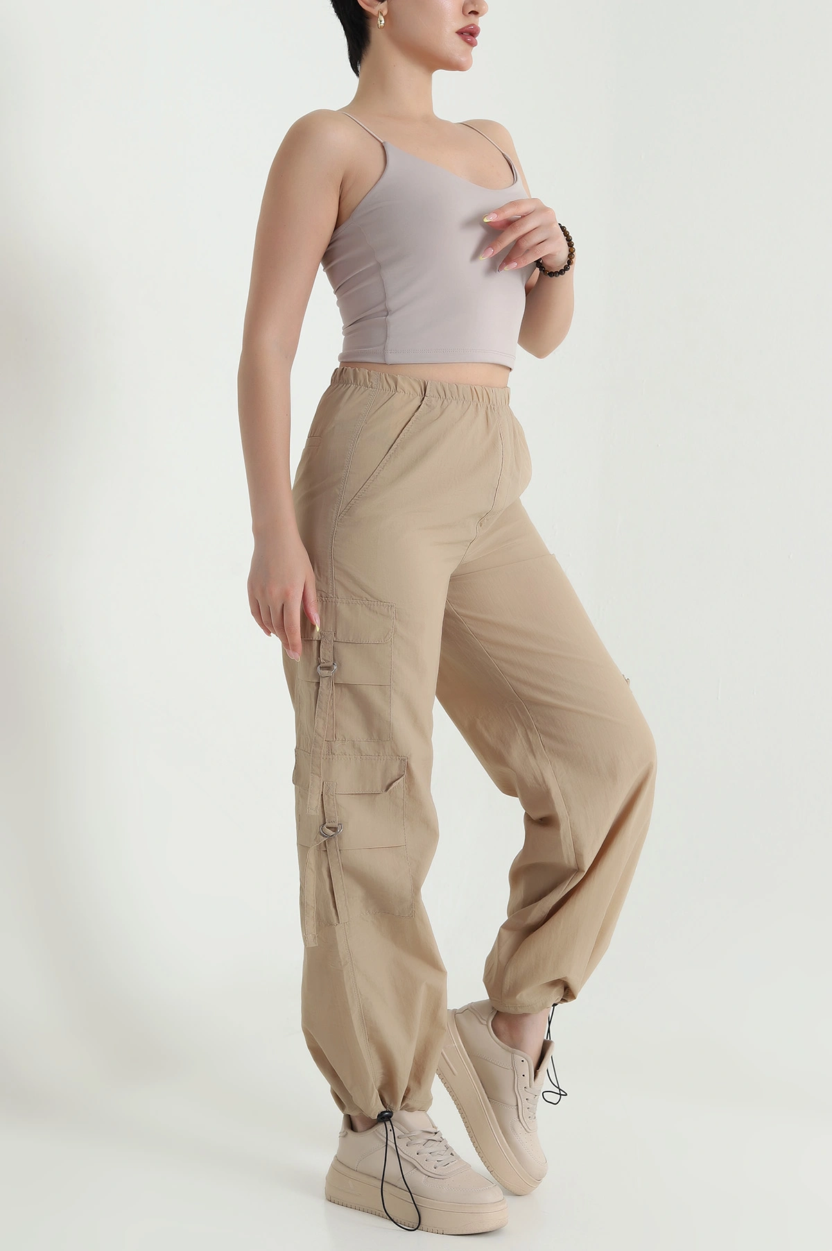 Taş Kargo Cepli Paça Lastikli Paraşüt Pantolon 467974