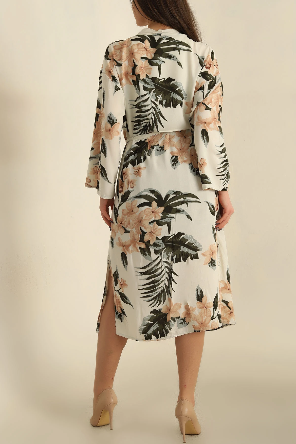 Taş Kemerli Dokuma Viskon Kimono 251690