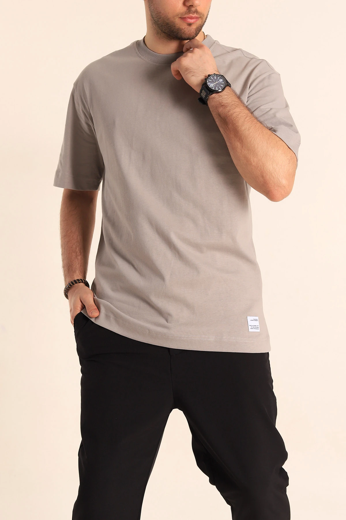 Taş Oversize Suprem Basic Erkek Tişört 254698