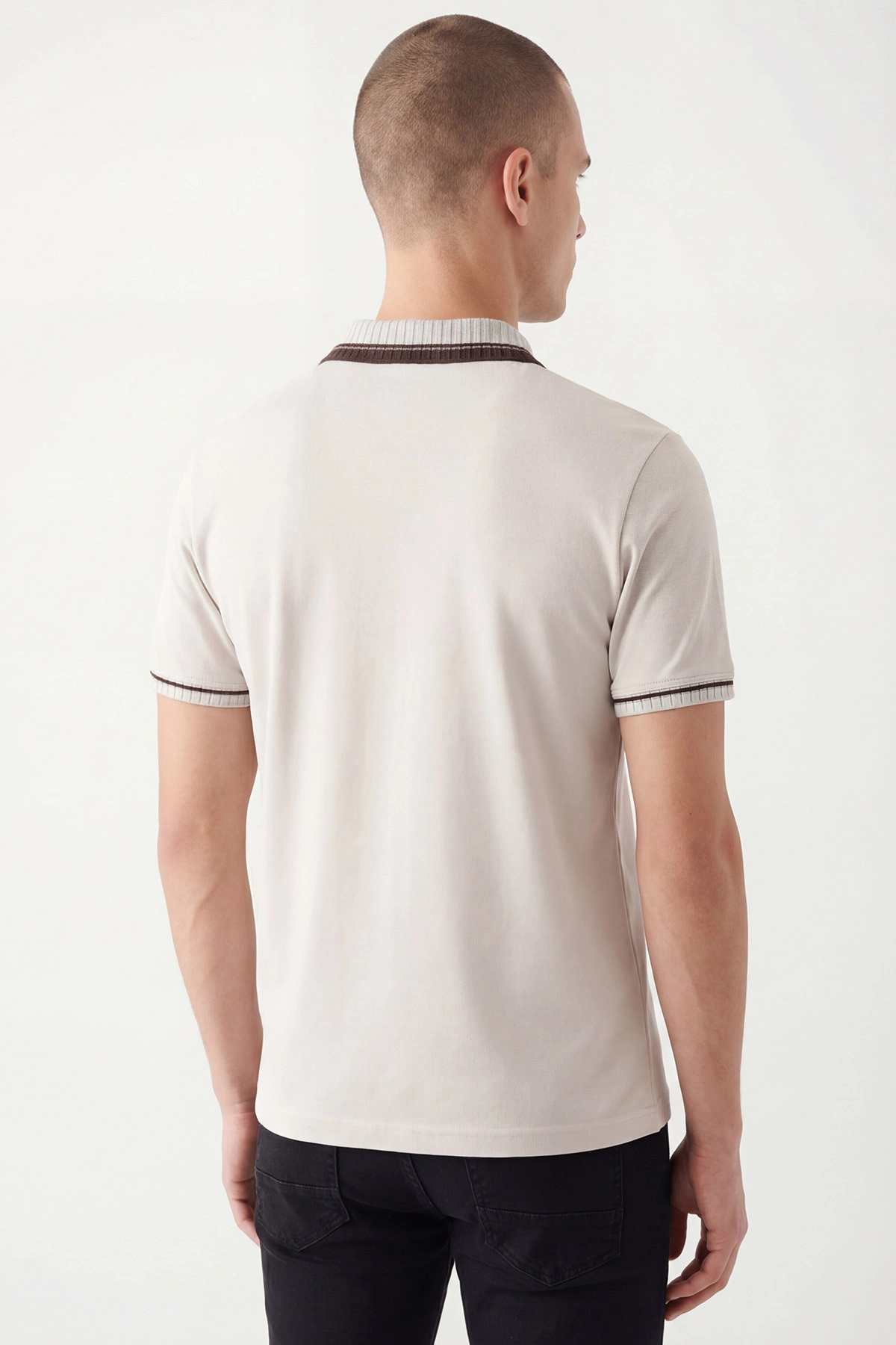 Taş Oysho Kumaş Polo Yaka Erkek Tişört 447831