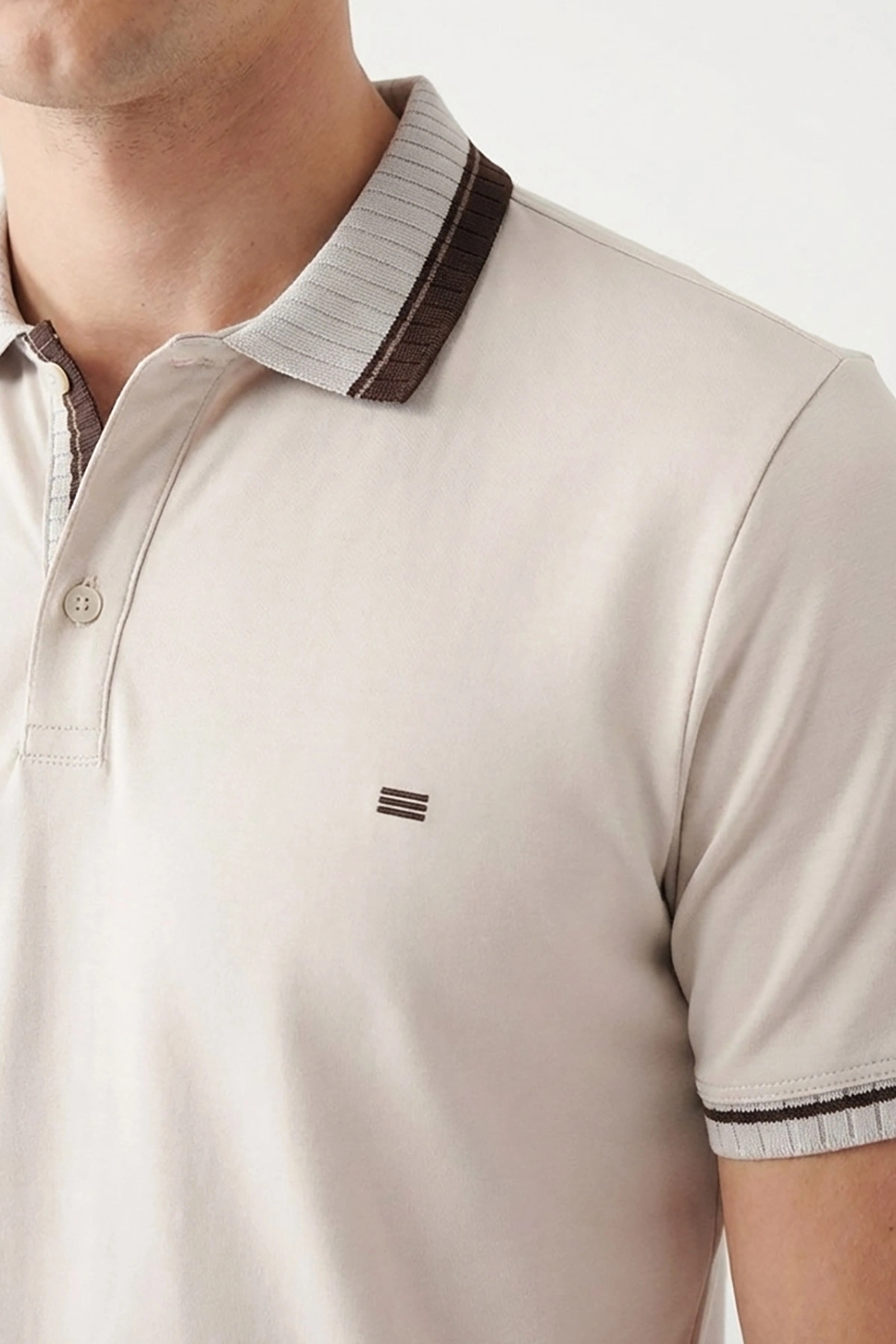Taş Oysho Kumaş Polo Yaka Erkek Tişört 447831