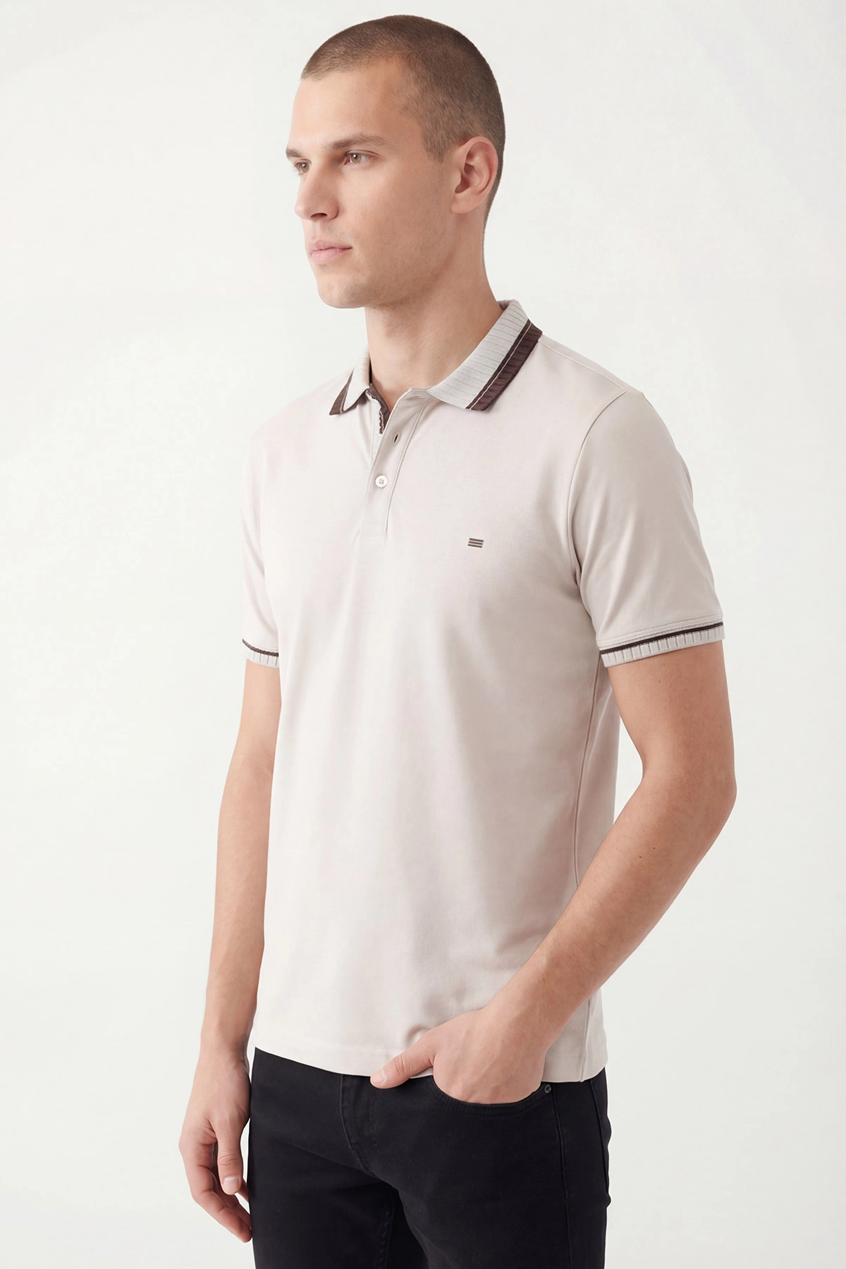 Taş Oysho Kumaş Polo Yaka Erkek Tişört 447831