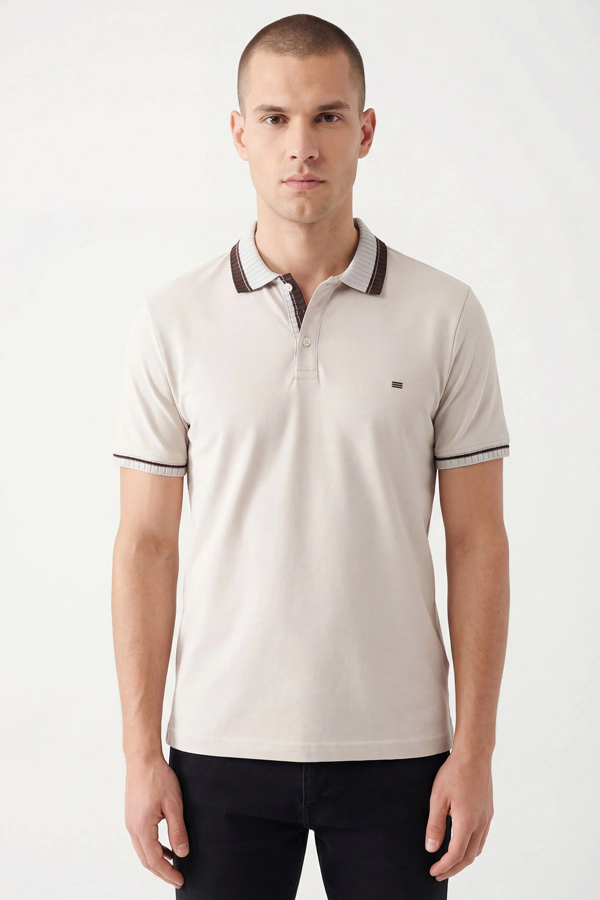 Taş Oysho Kumaş Polo Yaka Erkek Tişört 447831