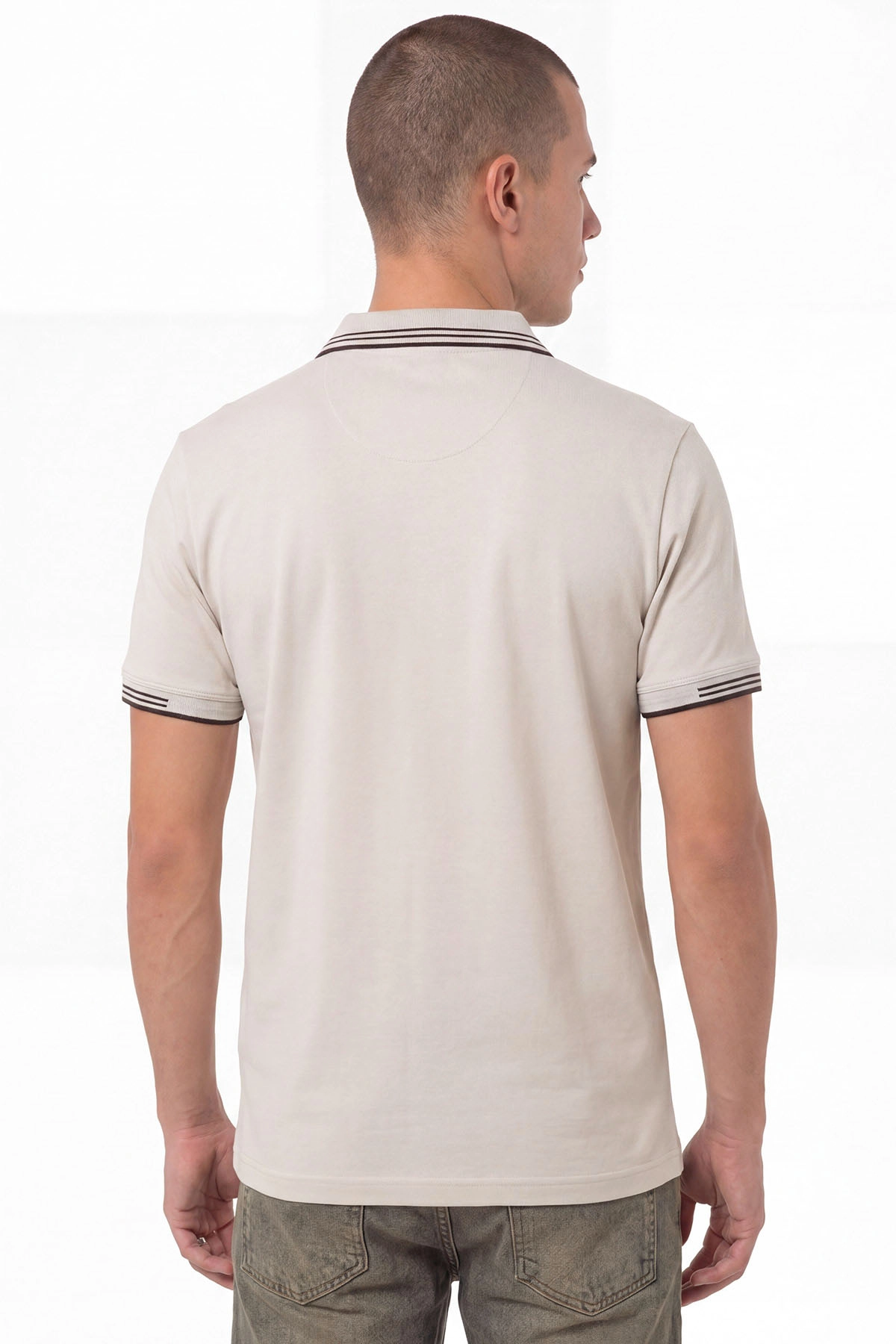 Taş Oysho Kumaş Polo Yaka Erkek Tişört 462543