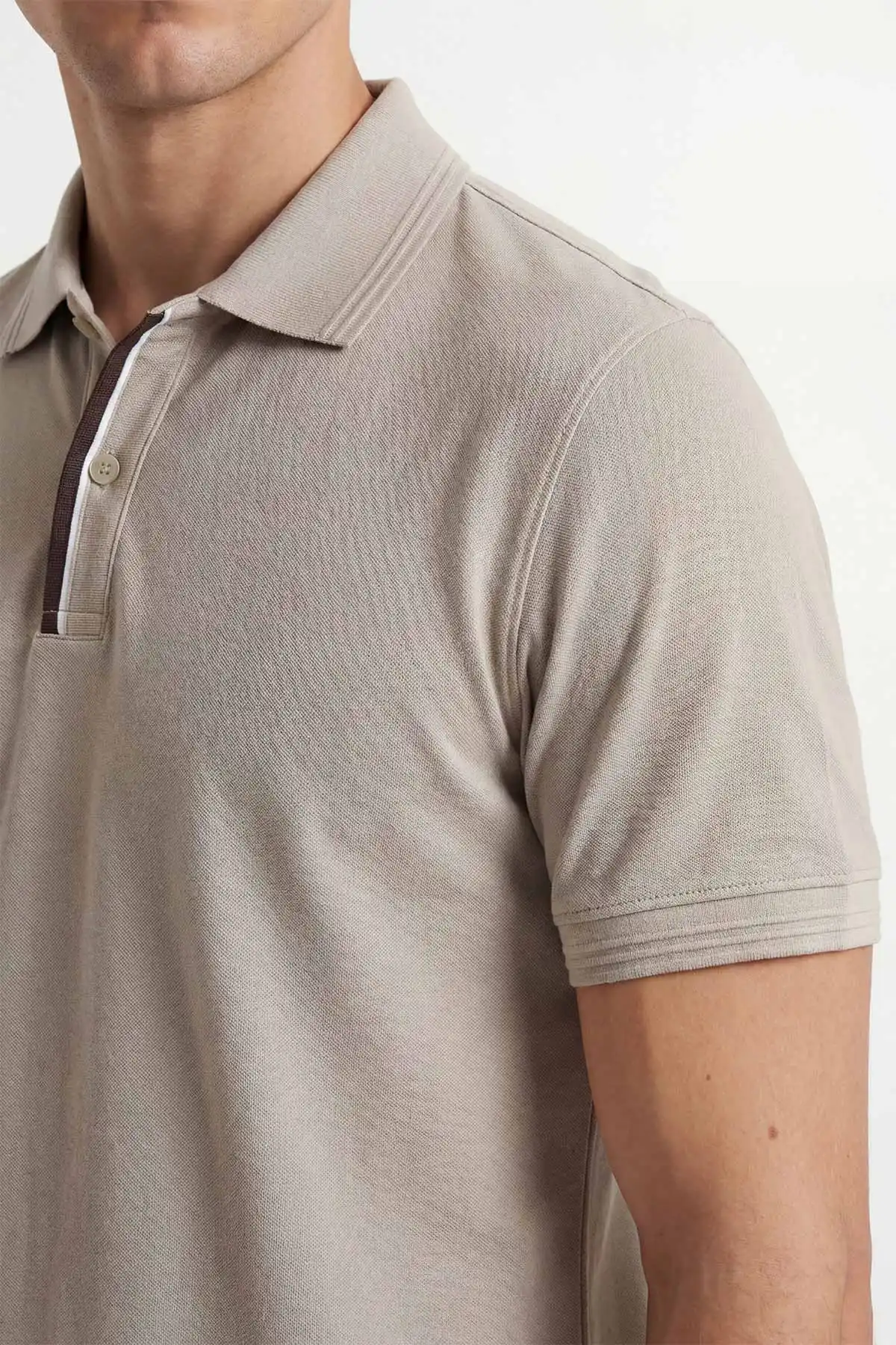 Taş Polo Yaka Düğmeli Erkek Tişört 435550