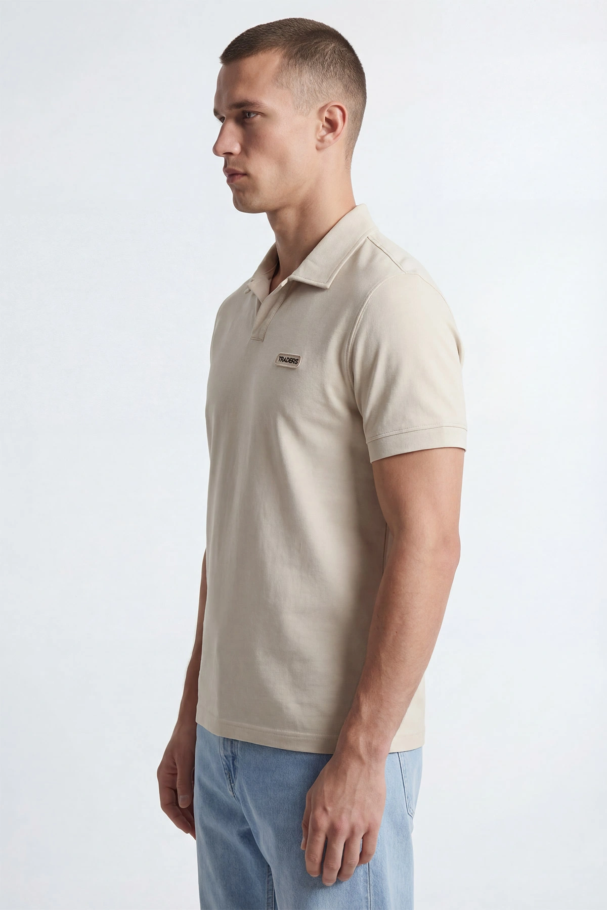 Taş Polo Yaka Yazı Detay Erkek Tişört 435543