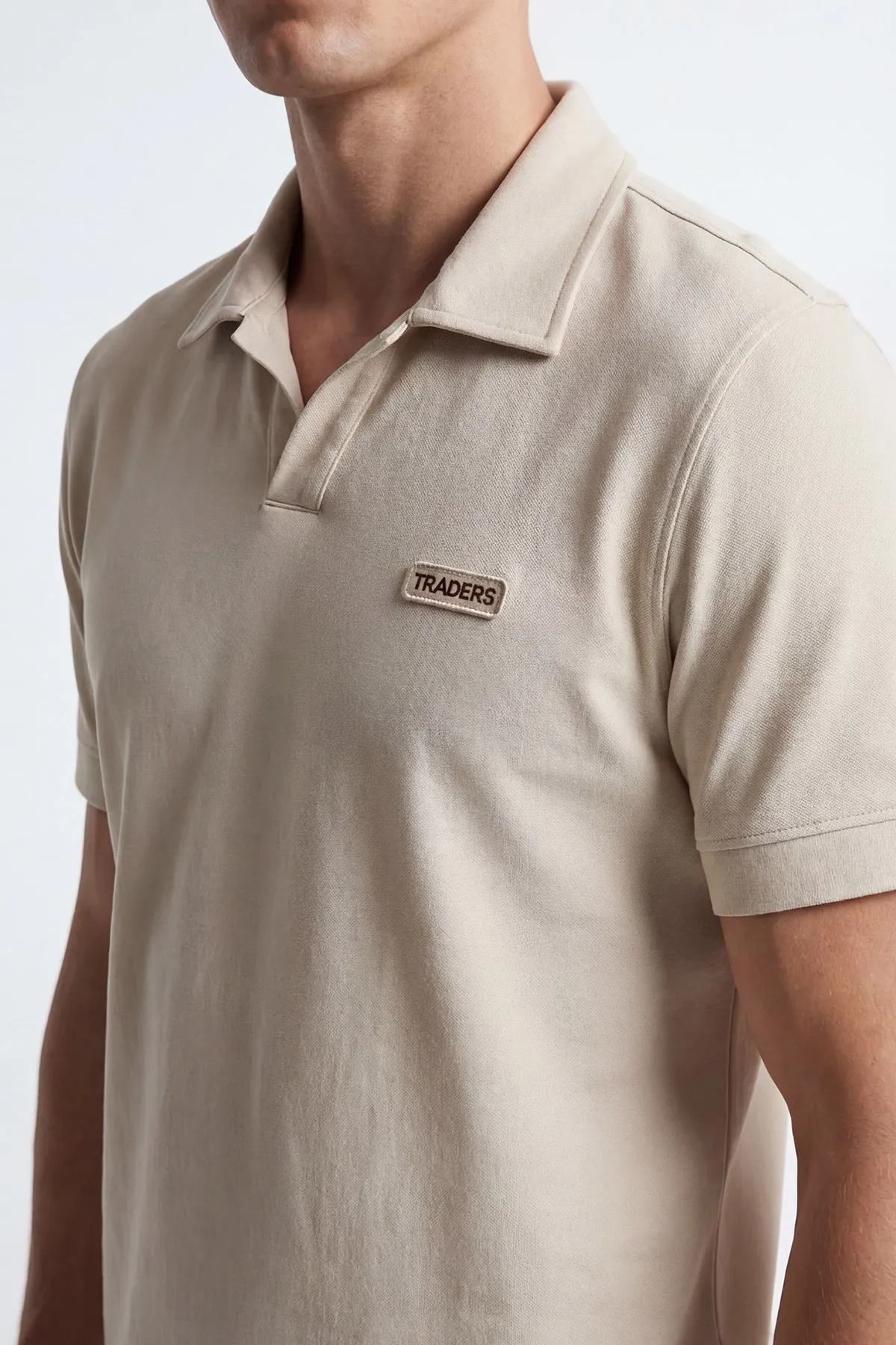 Taş Polo Yaka Yazı Detay Erkek Tişört 435543