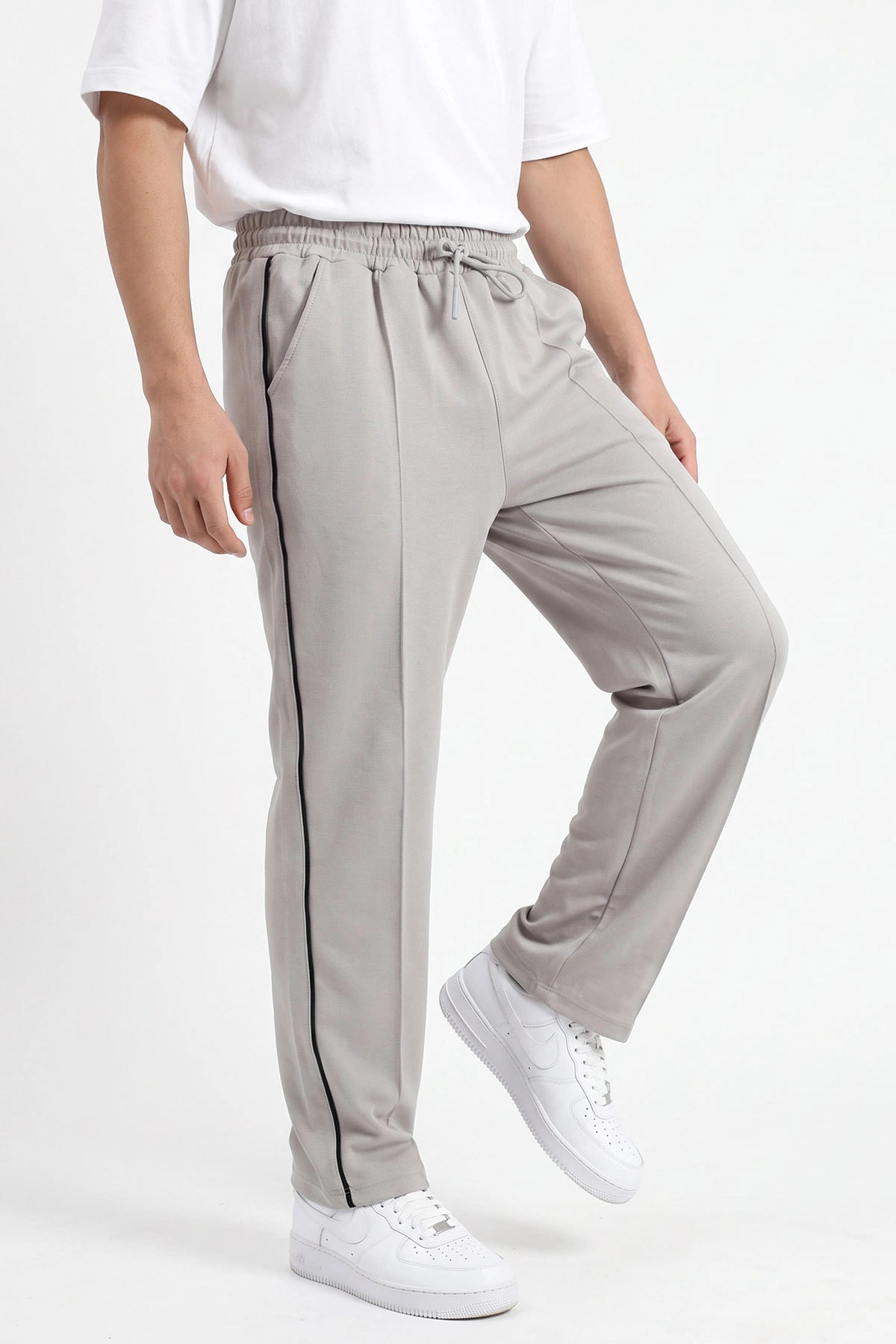 Taş Regular Fit Çimalı Şerit Detaylı Erkek Eşofman Altı 496457