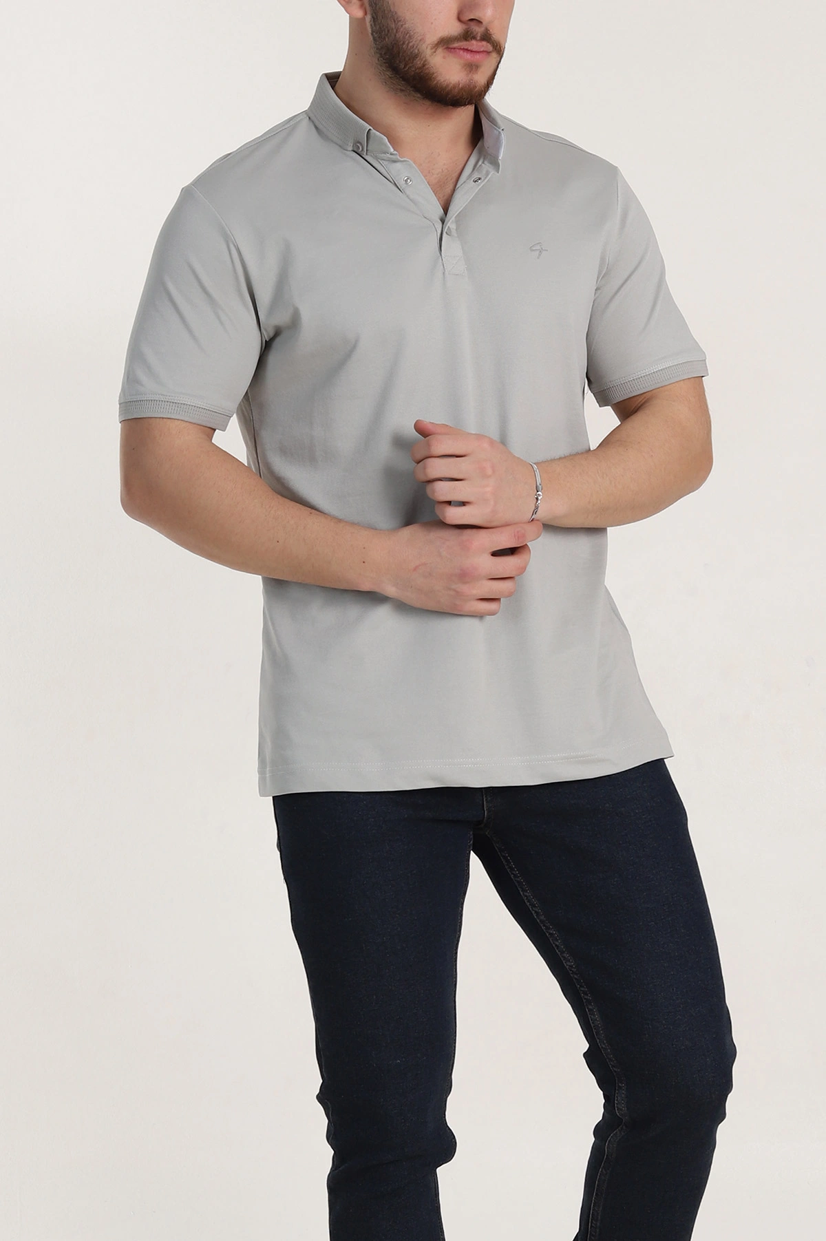 Taş Regular Fit Dokulu Polo Yaka Erkek Tişört 342500