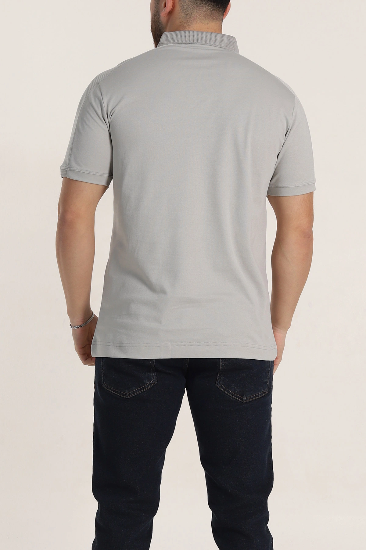 Taş Regular Fit Parçalı Polo Yaka Erkek Tişört 346733