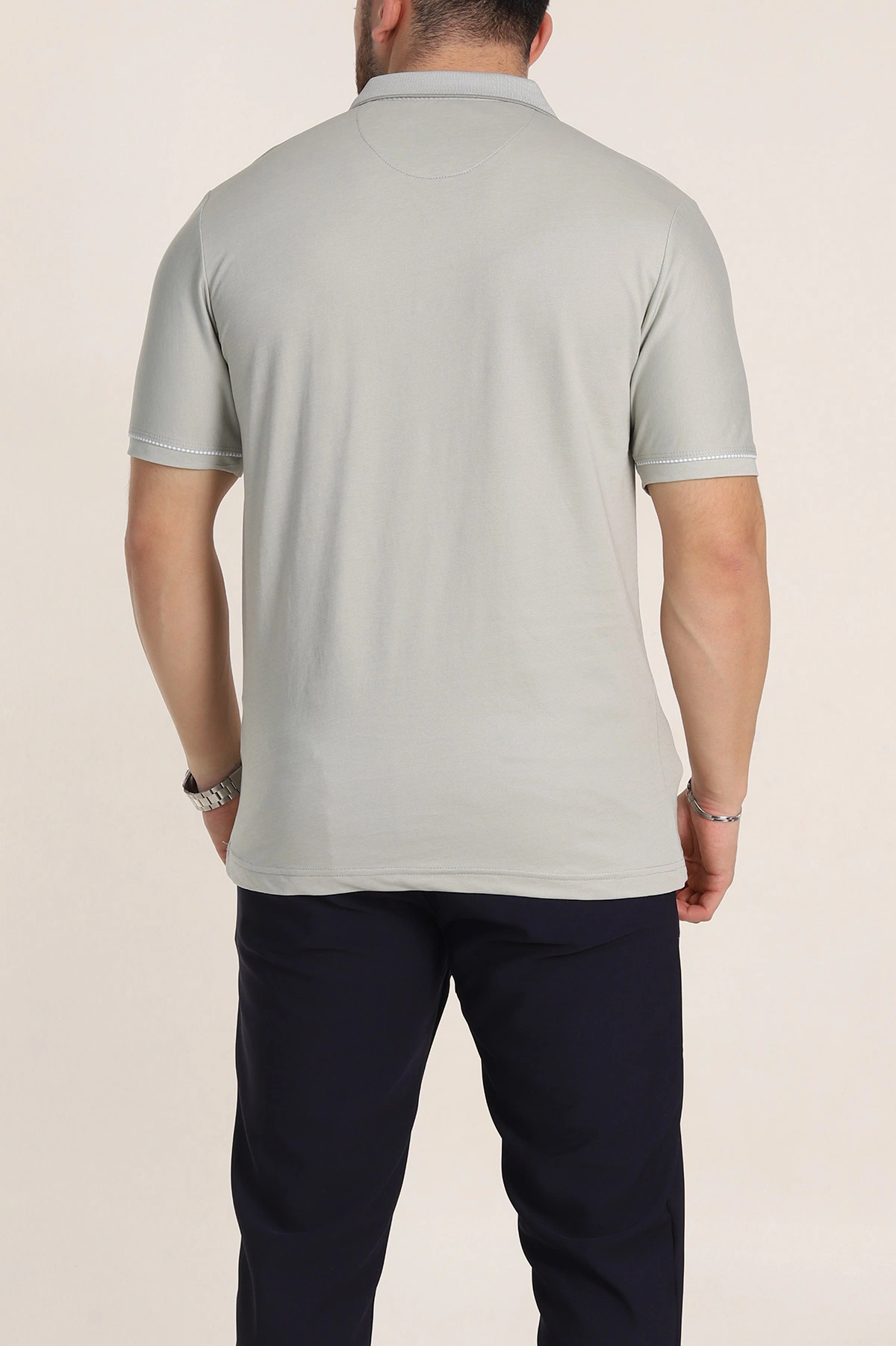 Taş Regular Fit V Patlı Polo Yaka Erkek Tişört 349813