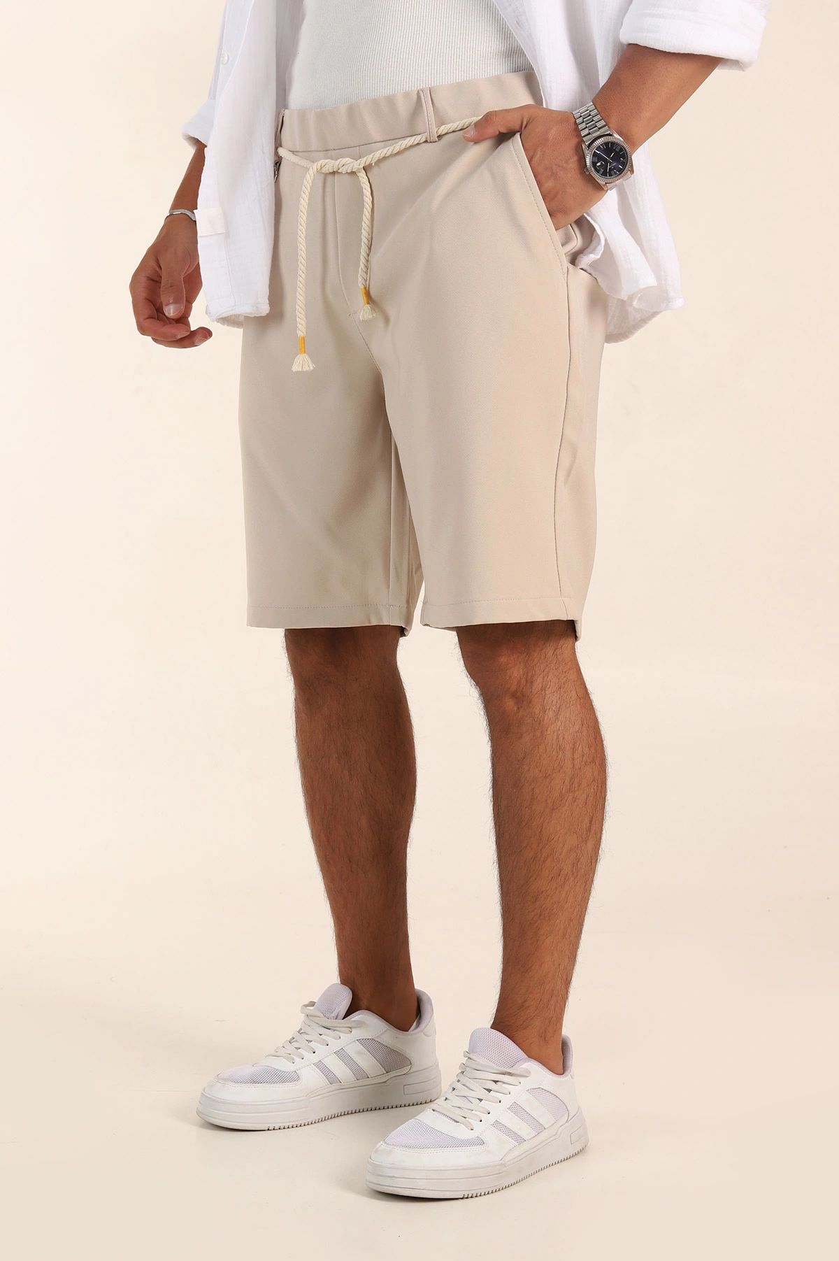 Taş Relaxed Fit Bel Lastikli Erkek Kumaş Şort 381000