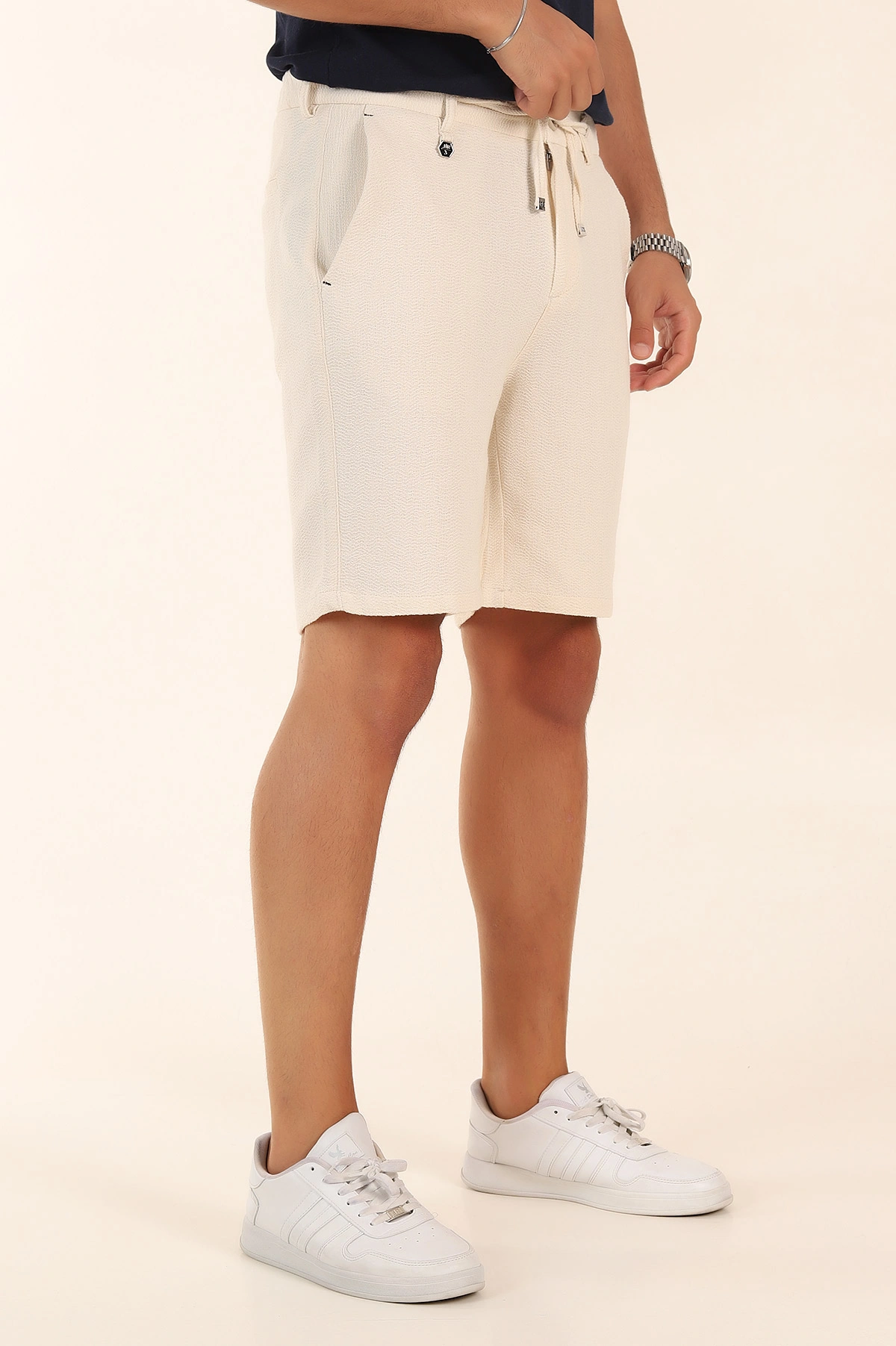 Taş Relaxed Fit Dokulu Bel Lastikli Erkek Şort 380985