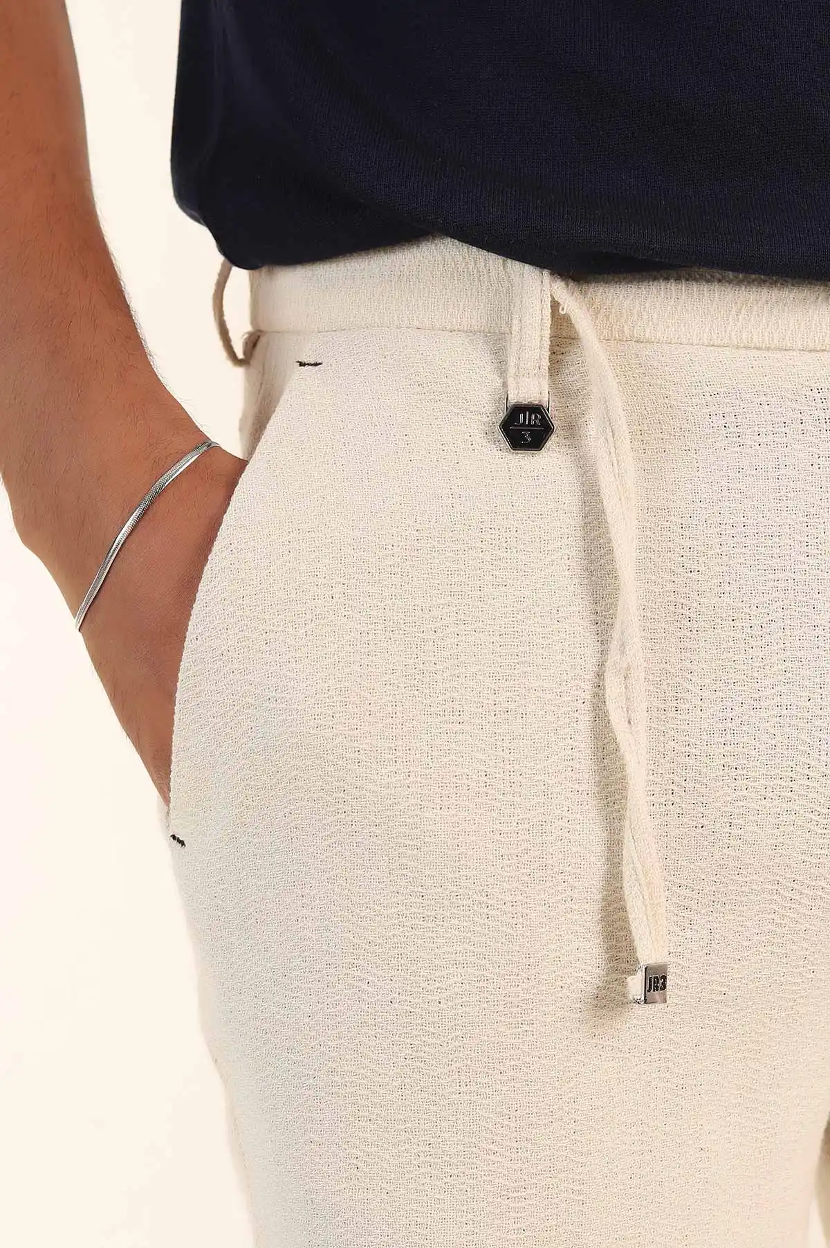 Taş Relaxed Fit Dokulu Bel Lastikli Erkek Şort 380985