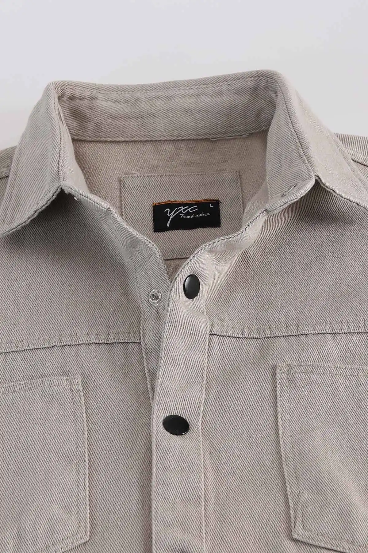 Taş Relaxed Fit Gabardin Çift Cepli Yıkamalı Erkek Gömlek 397975