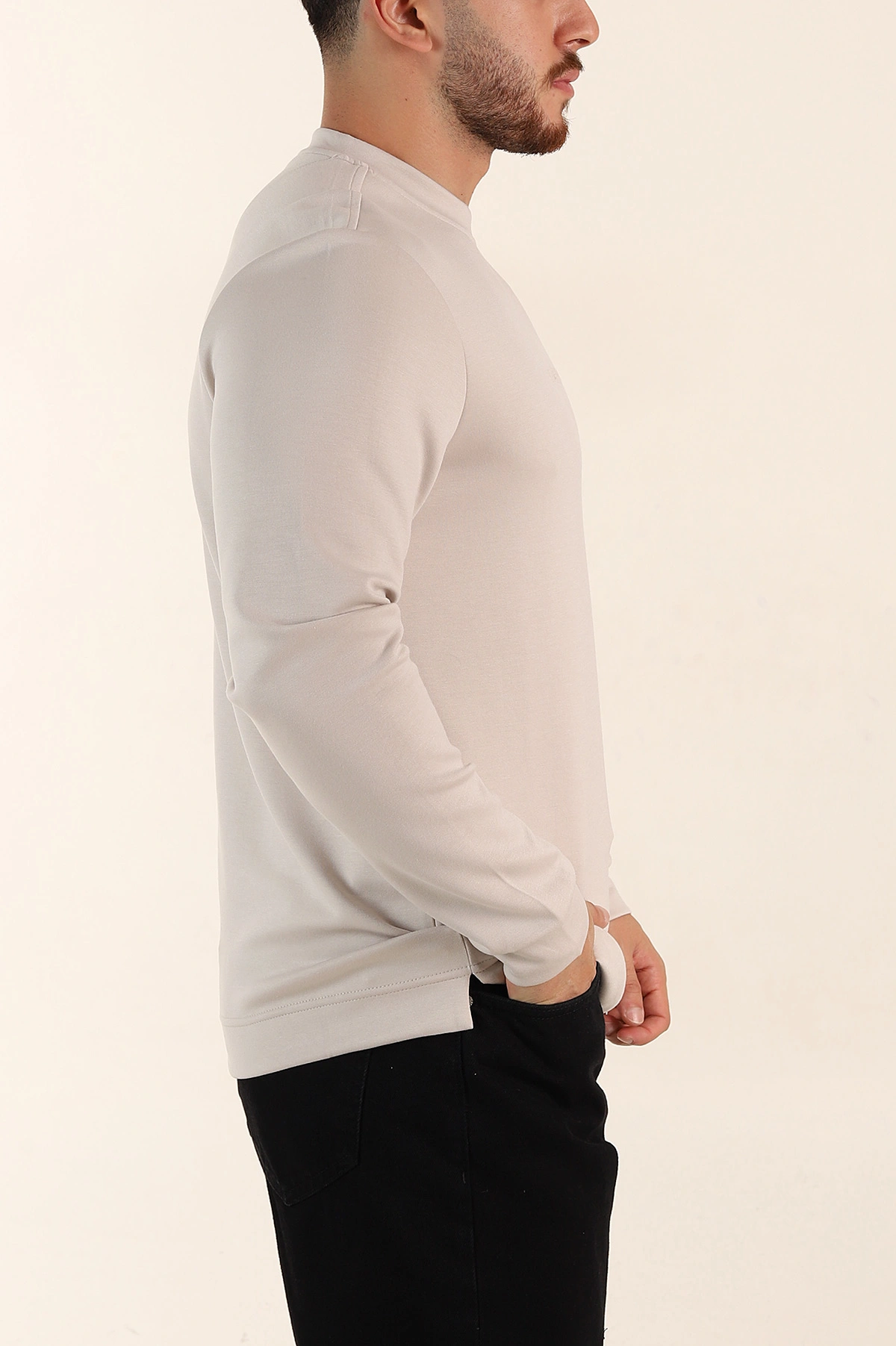 Taş Relaxed Fit Oysho Kumaş Kabartma Yazılı Erkek Sweatshirt 393295