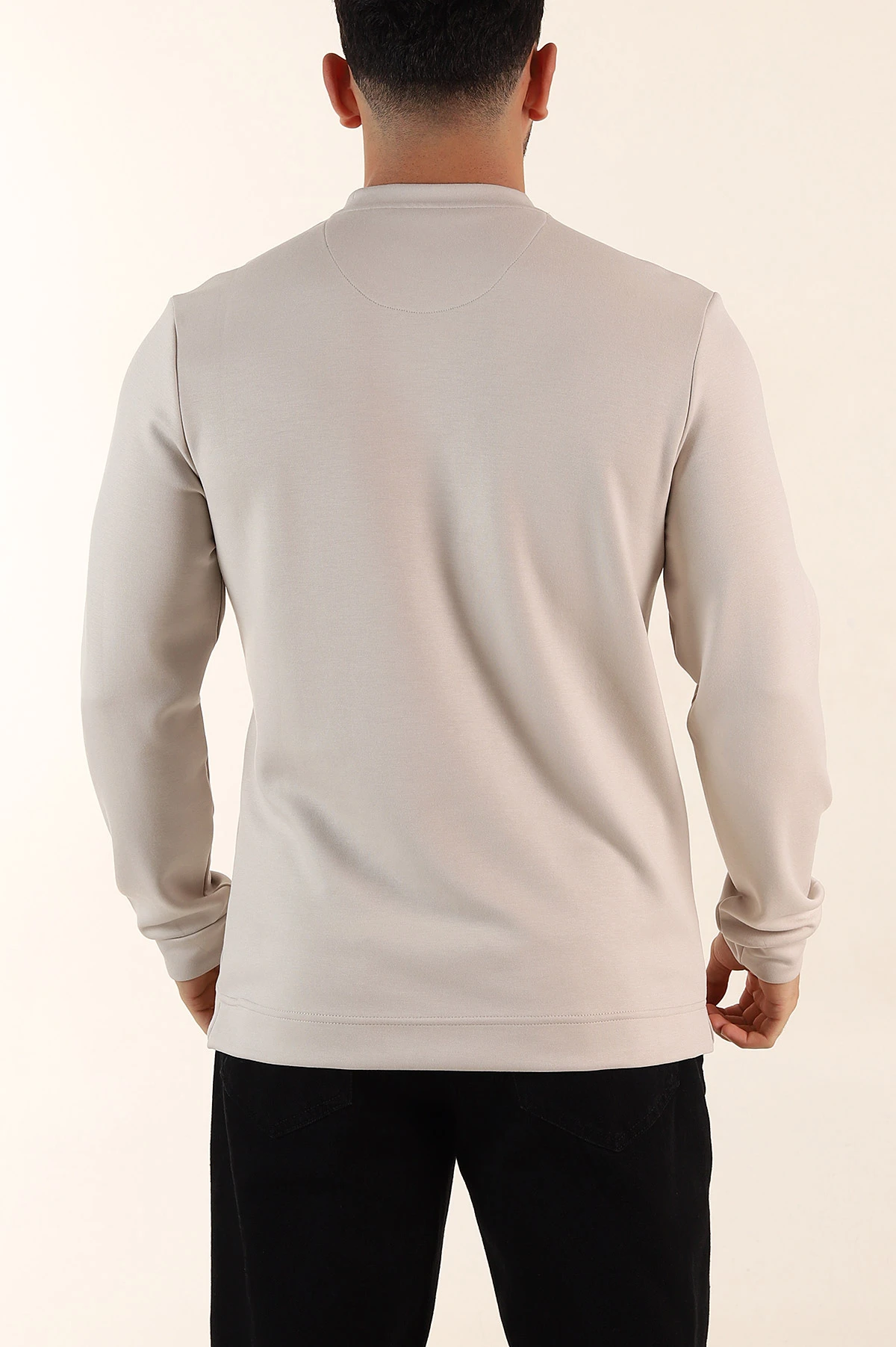 Taş Relaxed Fit Oysho Kumaş Kabartma Yazılı Erkek Sweatshirt 393295