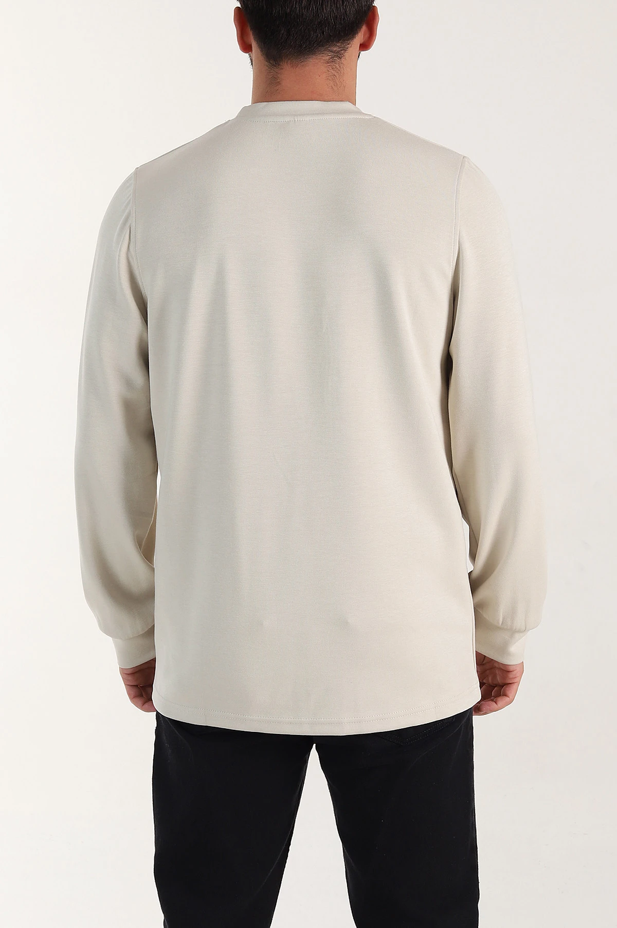 Taş Relaxed Fit Oysho Kumaş Kabartma Yazılı Erkek Sweatshirt 399532