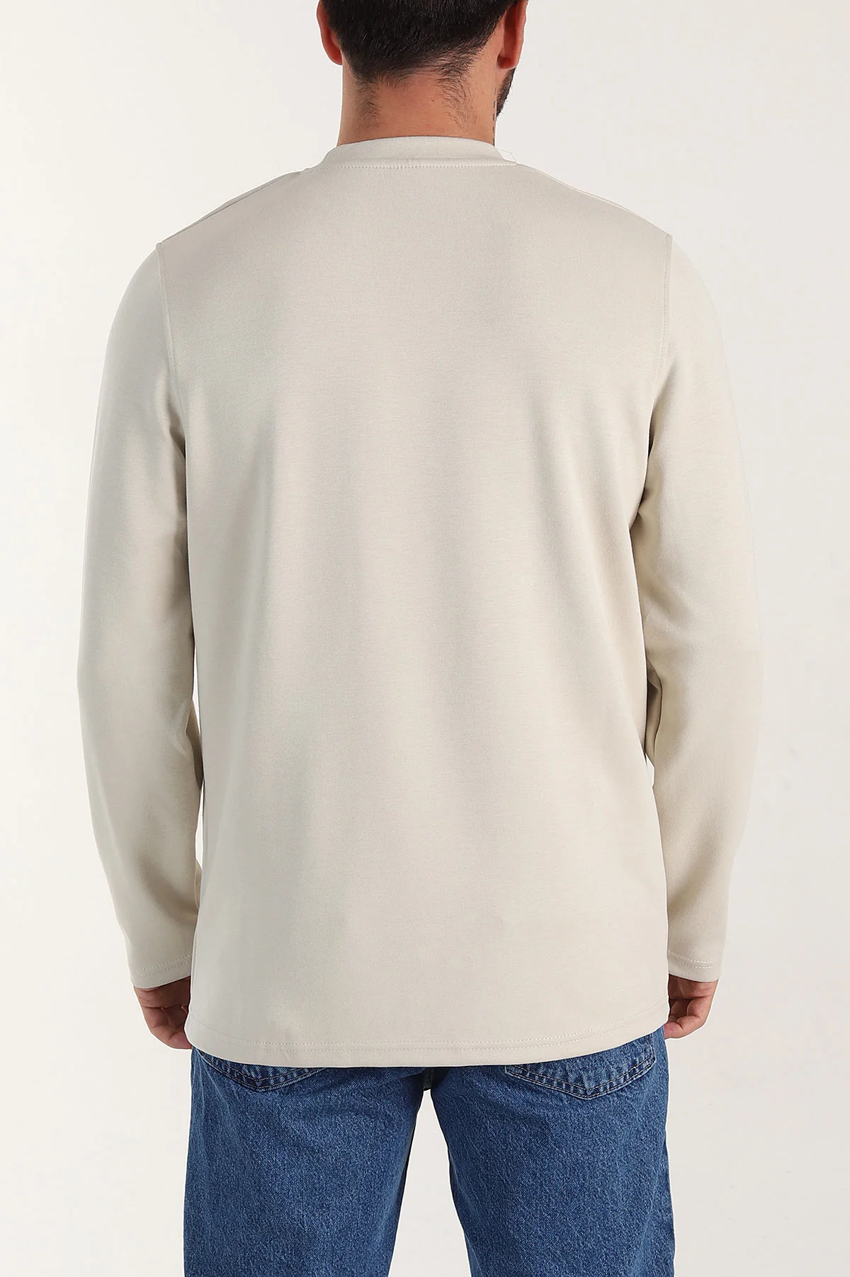 Taş Relaxed Fit Oysho Kumaş Nakışlı Yazı Detay Erkek Sweatshirt 399391