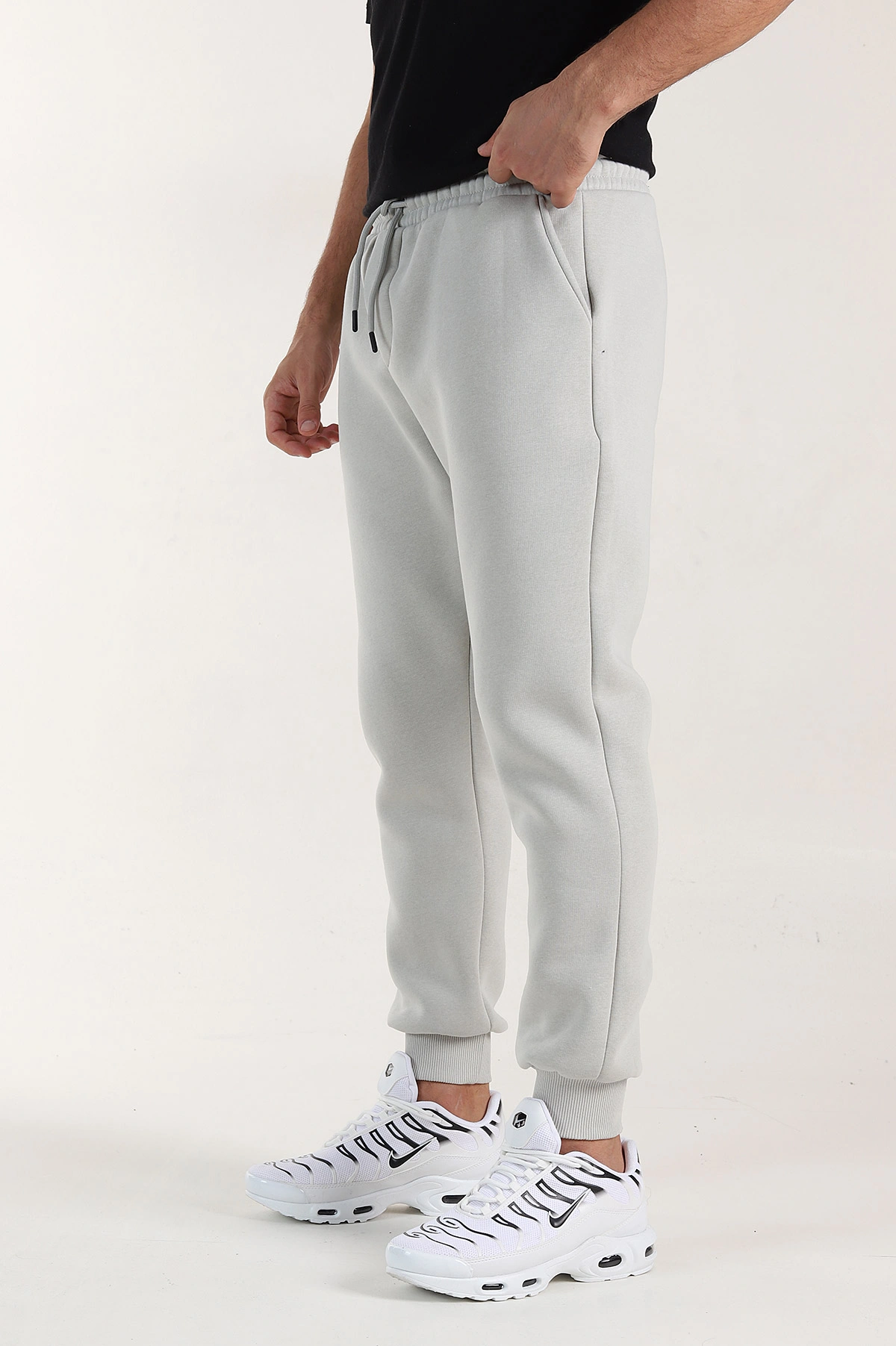Taş Relaxed Fit Üç İp Şardonlu Manşetli Paça Erkek Eşofman Altı 401009