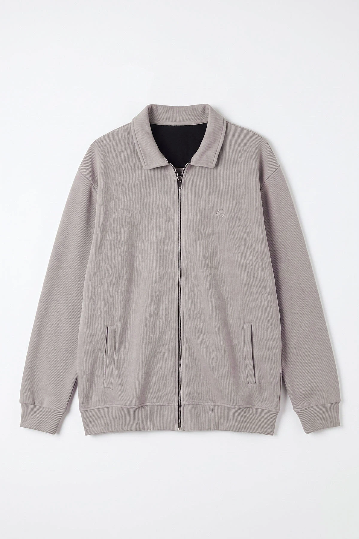 Taş Selanik Polo Yaka Fermuarlı Erkek Hırka 494536