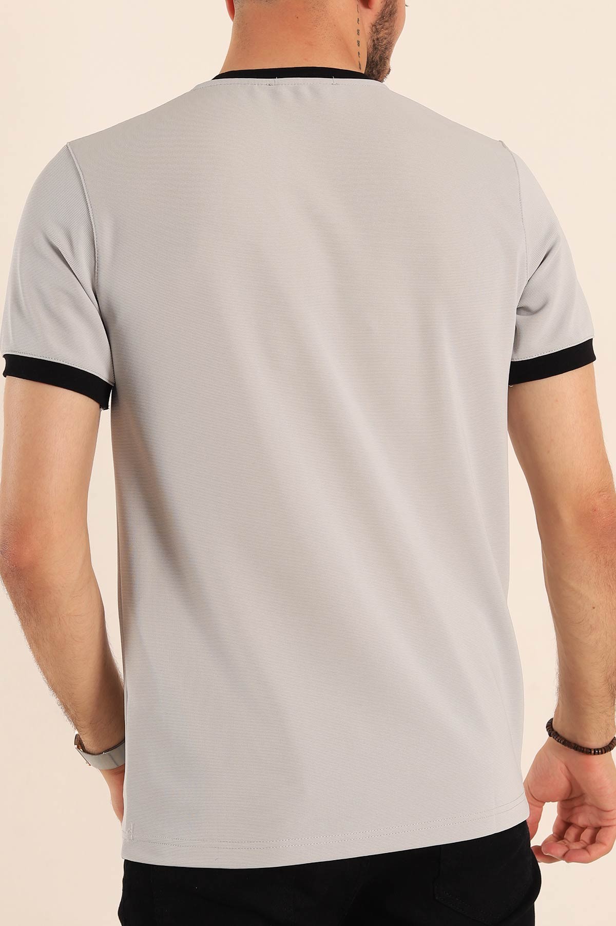 Taş Slim Fit Kabartma Yazılı Erkek Tişört 190457