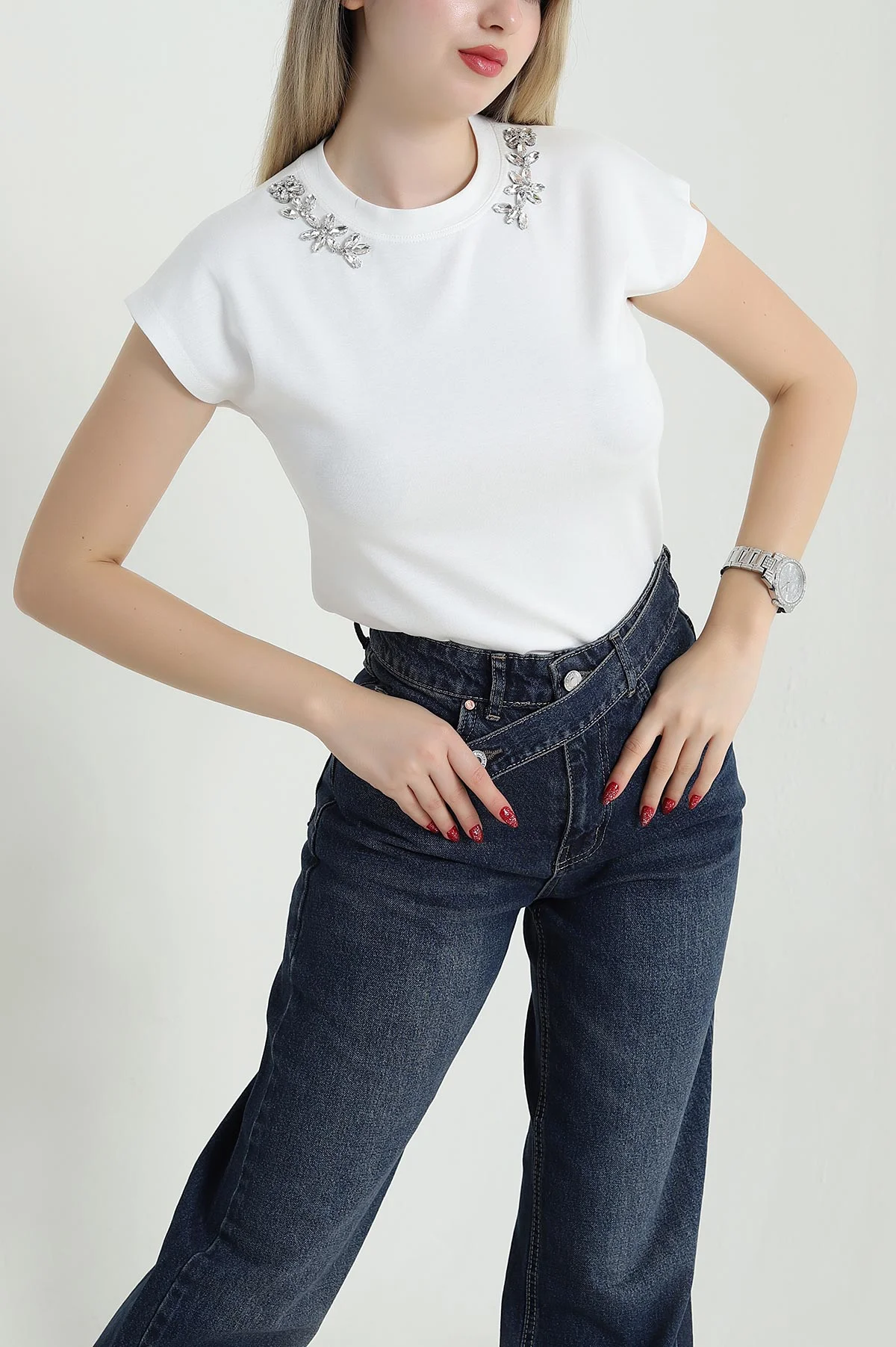 Taş Tasarımlı Yeni Sezon Kadın Bluz 471416