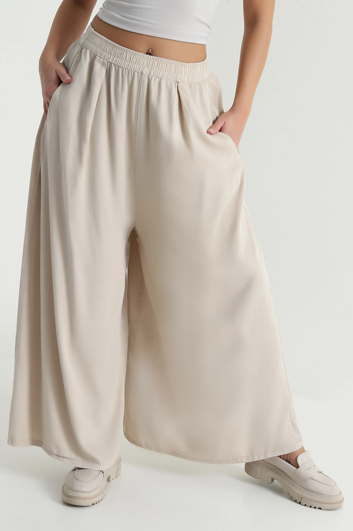 Taş Tensel Modal Kadın Pantolon Etek 478764