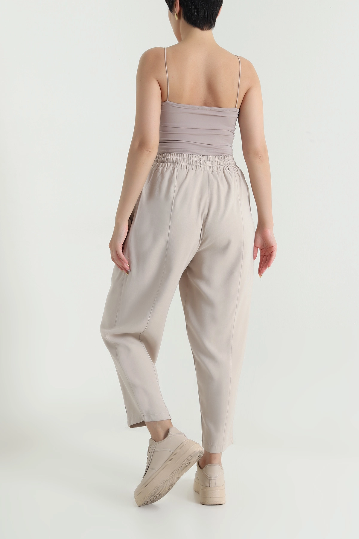 Taş Twil Modal Beli Lastikli Kadın Pantolon 469598