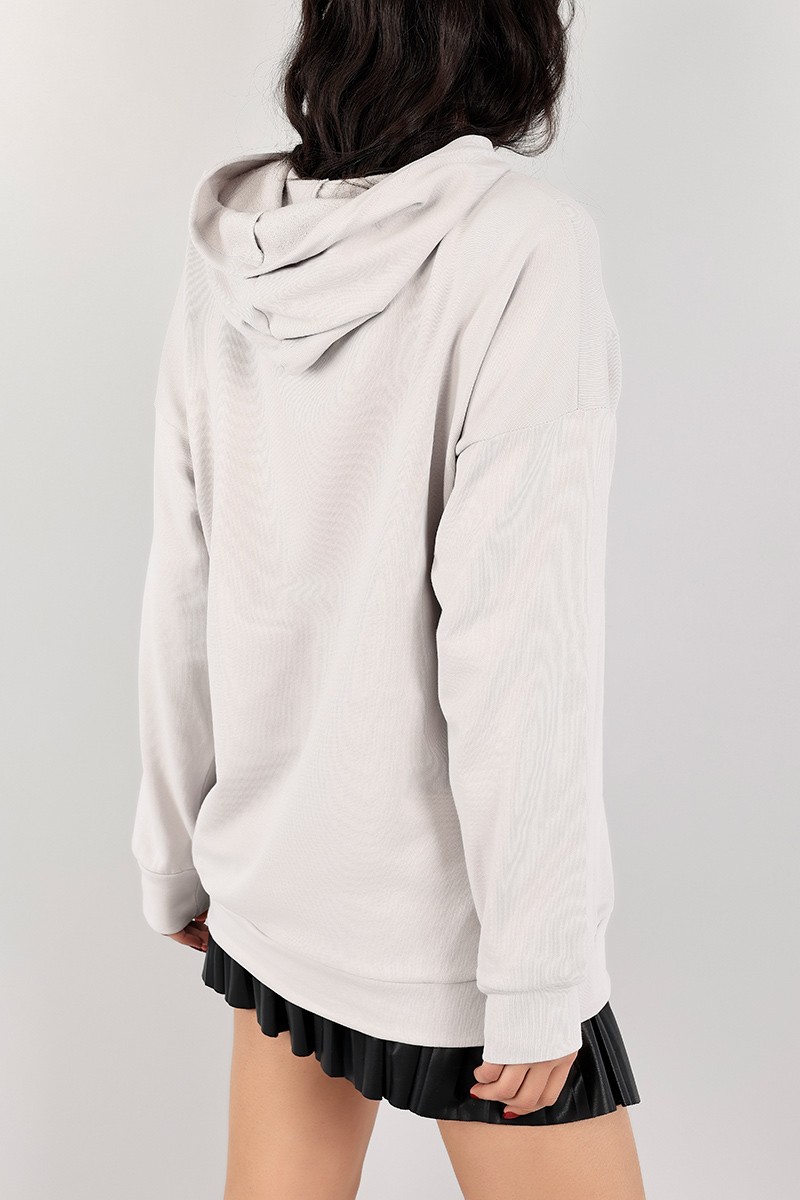 Taş Üç İp Kapüşonlu Bayan Sweat 102474