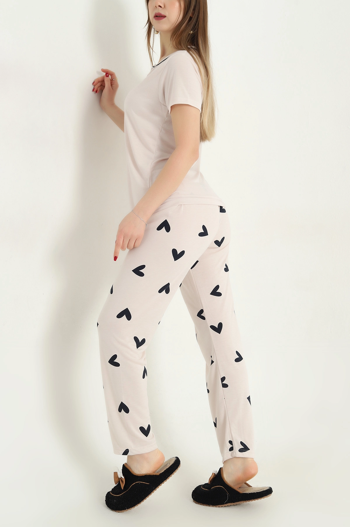Taş Viskon Kısa Kol Bayan Pijama Takımı 338234