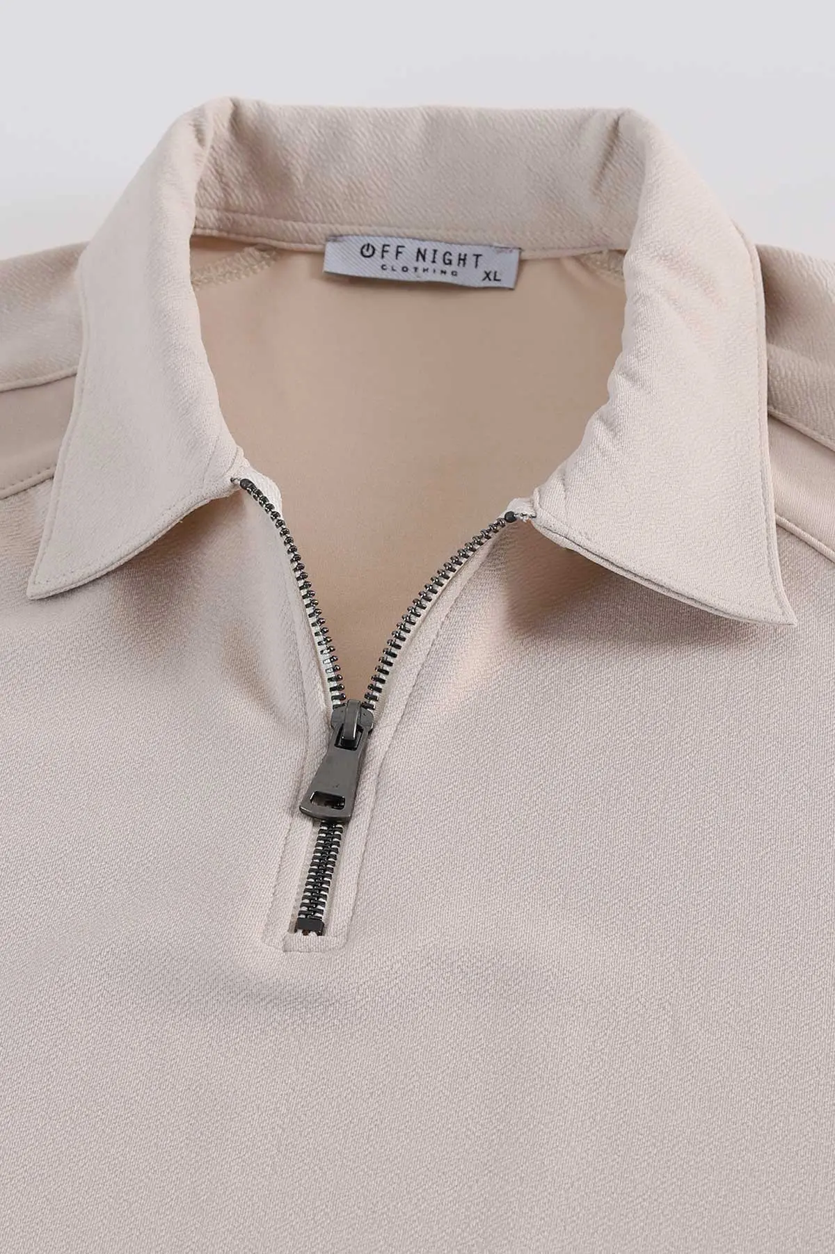 Taş Yarım Fermuarlı Polo Yaka Erkek Sweatshirt 397129