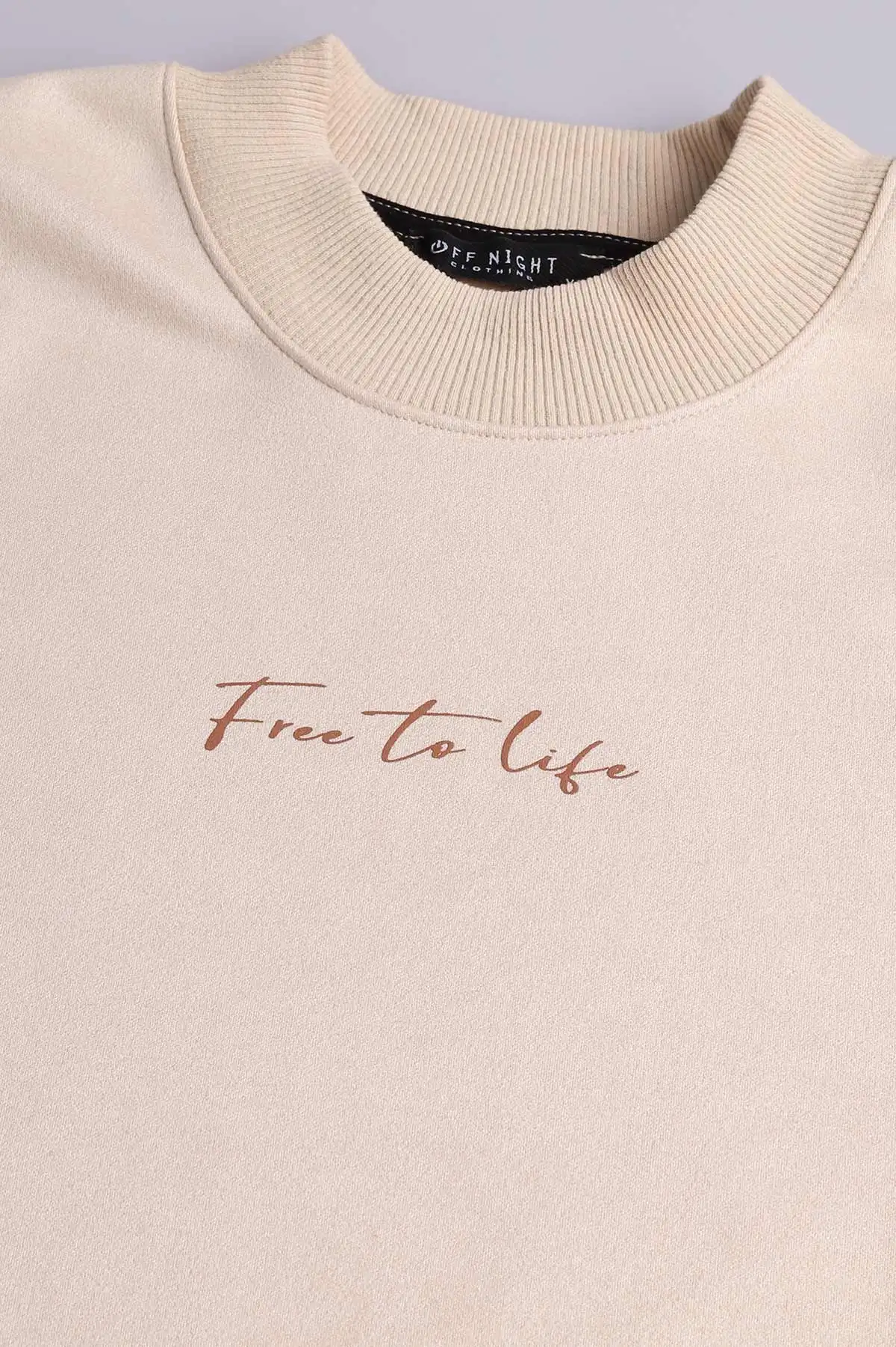 Taş Yazı Detaylı Bisiklet Yaka Erkek Sweatshirt 396977