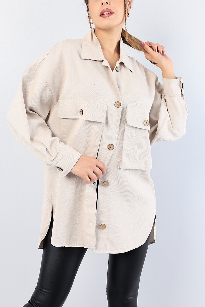 Taş Yeni Sezon Bayan Gabardin Tasarım 76051