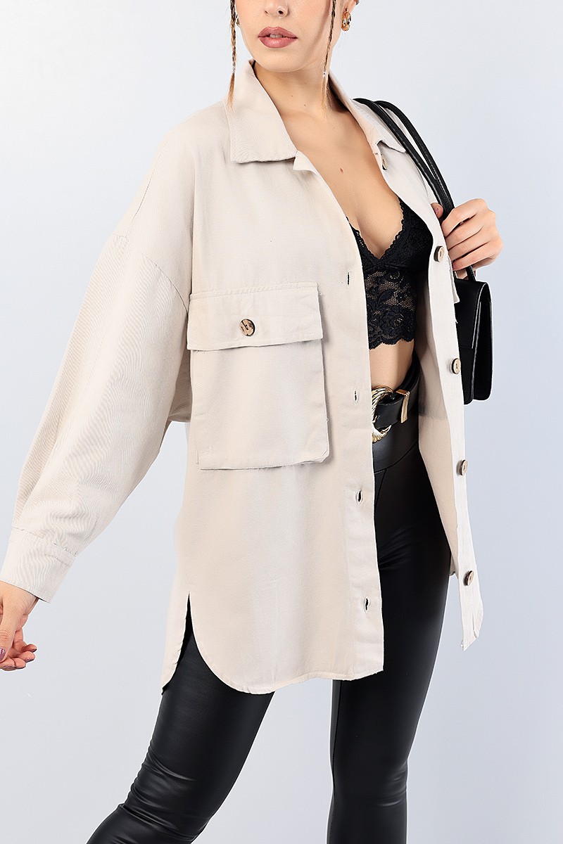 Taş Yeni Sezon Bayan Gabardin Tasarım 76051