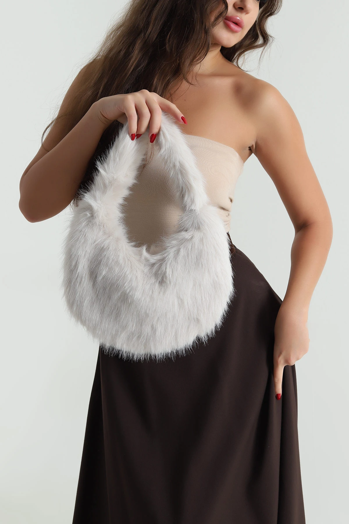 Taş Yeni Sezon Kadın Peluş Çanta 494226