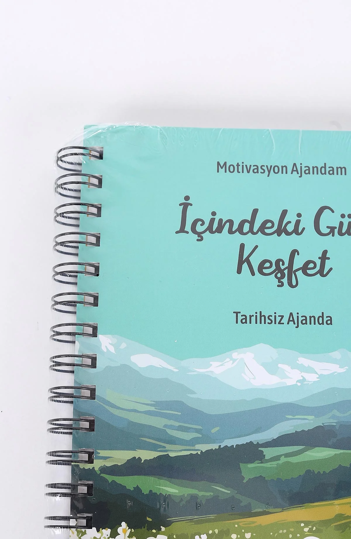 Tasarımlı Spiralli Sticker'lı Tarihsiz Konuşan Ajanda - Haftalık Planlayıcı Defter 393047