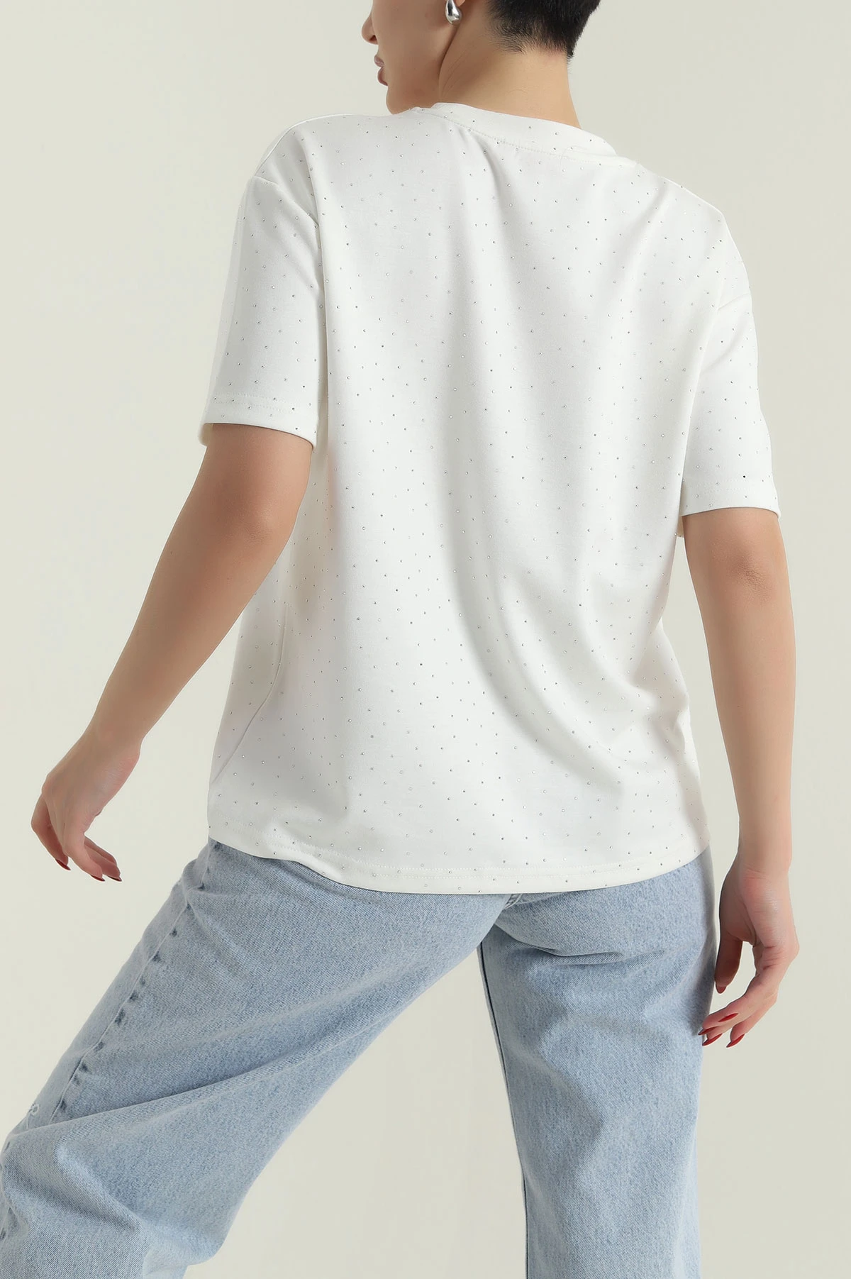 Taşlı Modal Kadın Bluz 427493