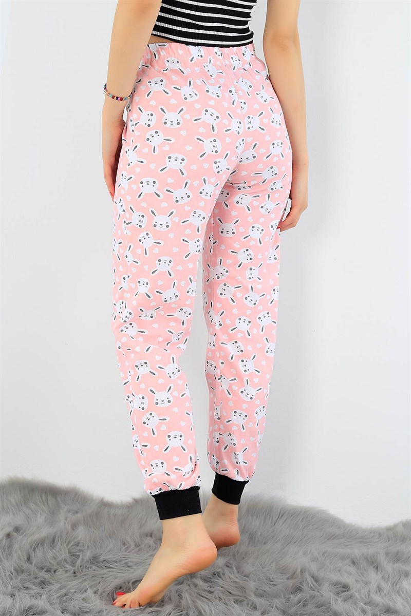 Tavşan Baskılı Yazlık Bayan Pijama Altı 32499