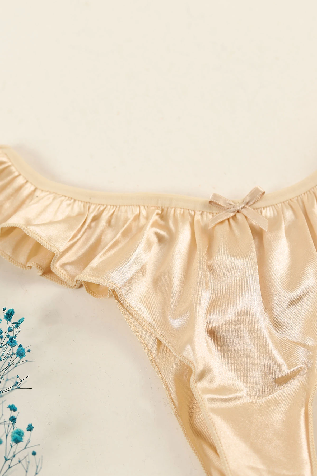 Ten CH0127 Fırfırlı Saten Kadın Tanga Külot 257023