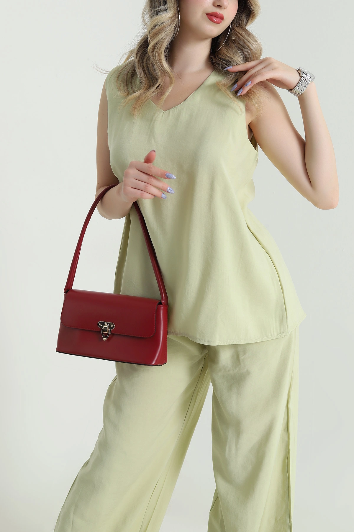 Tencel V Yaka Kadın İkili Takım 475192