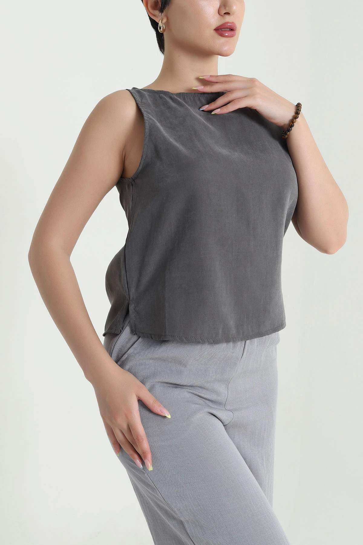 Tensel Modal Kolsuz Kadın Bluz 467141