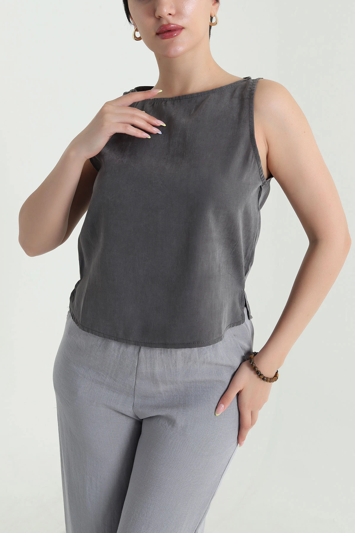 Tensel Modal Kolsuz Kadın Bluz 467141