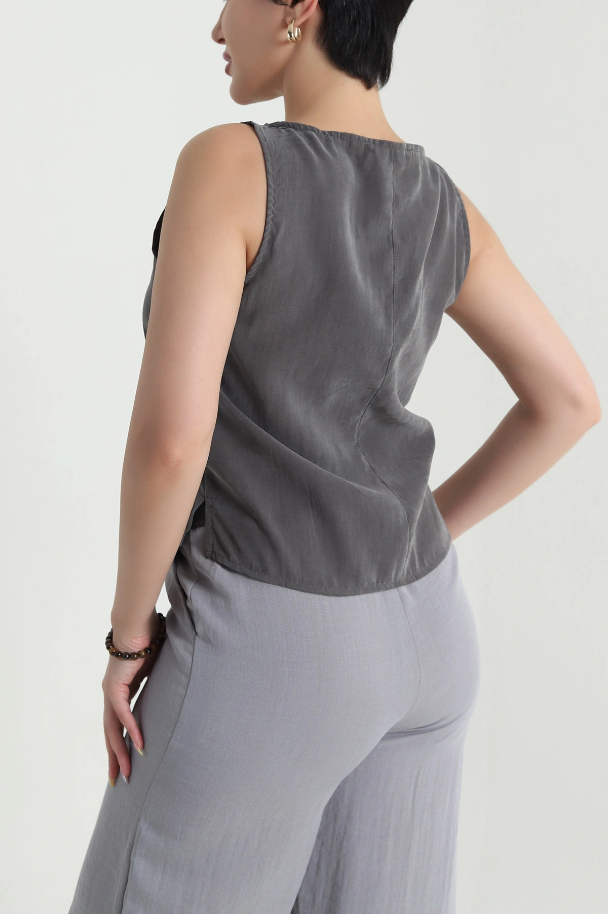 Tensel Modal Kolsuz Kadın Bluz 467141