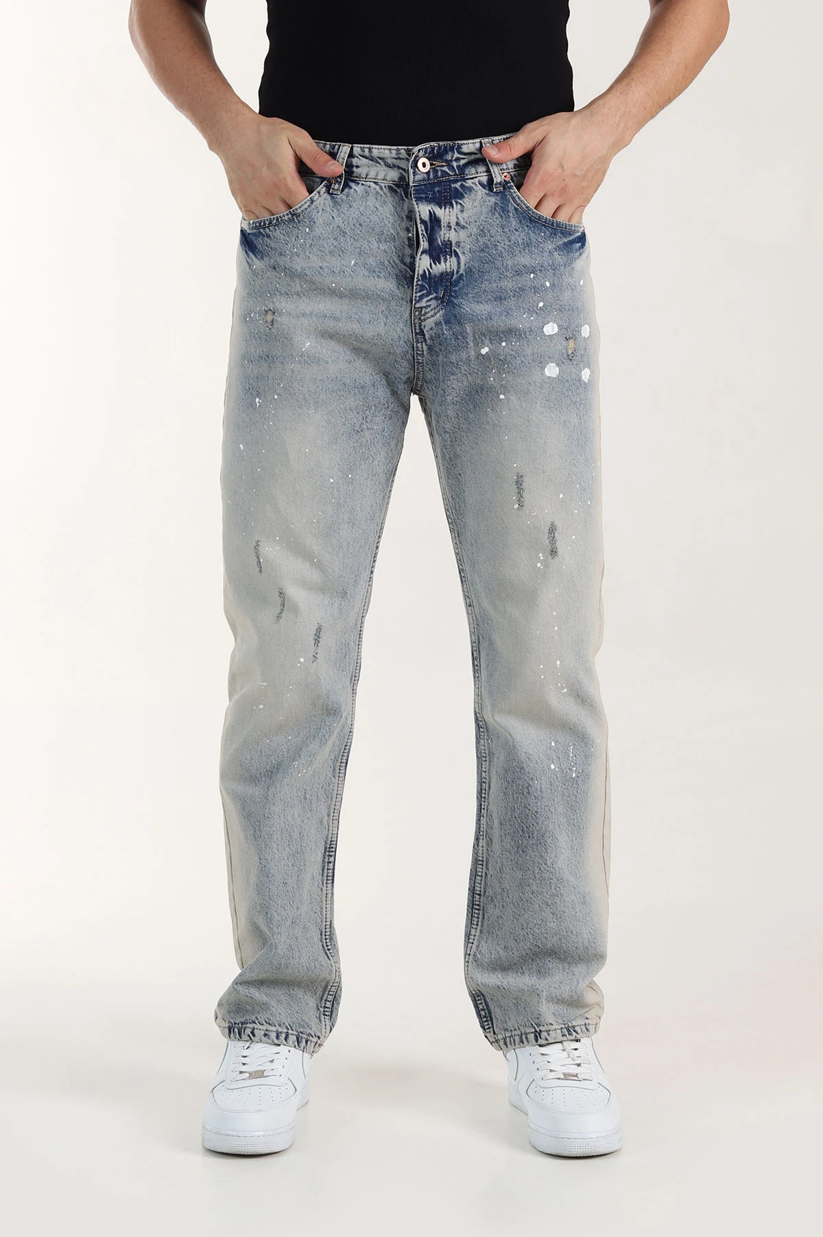 Tint Baggy Taşlamalı Erkek Kot Pantolon 414939